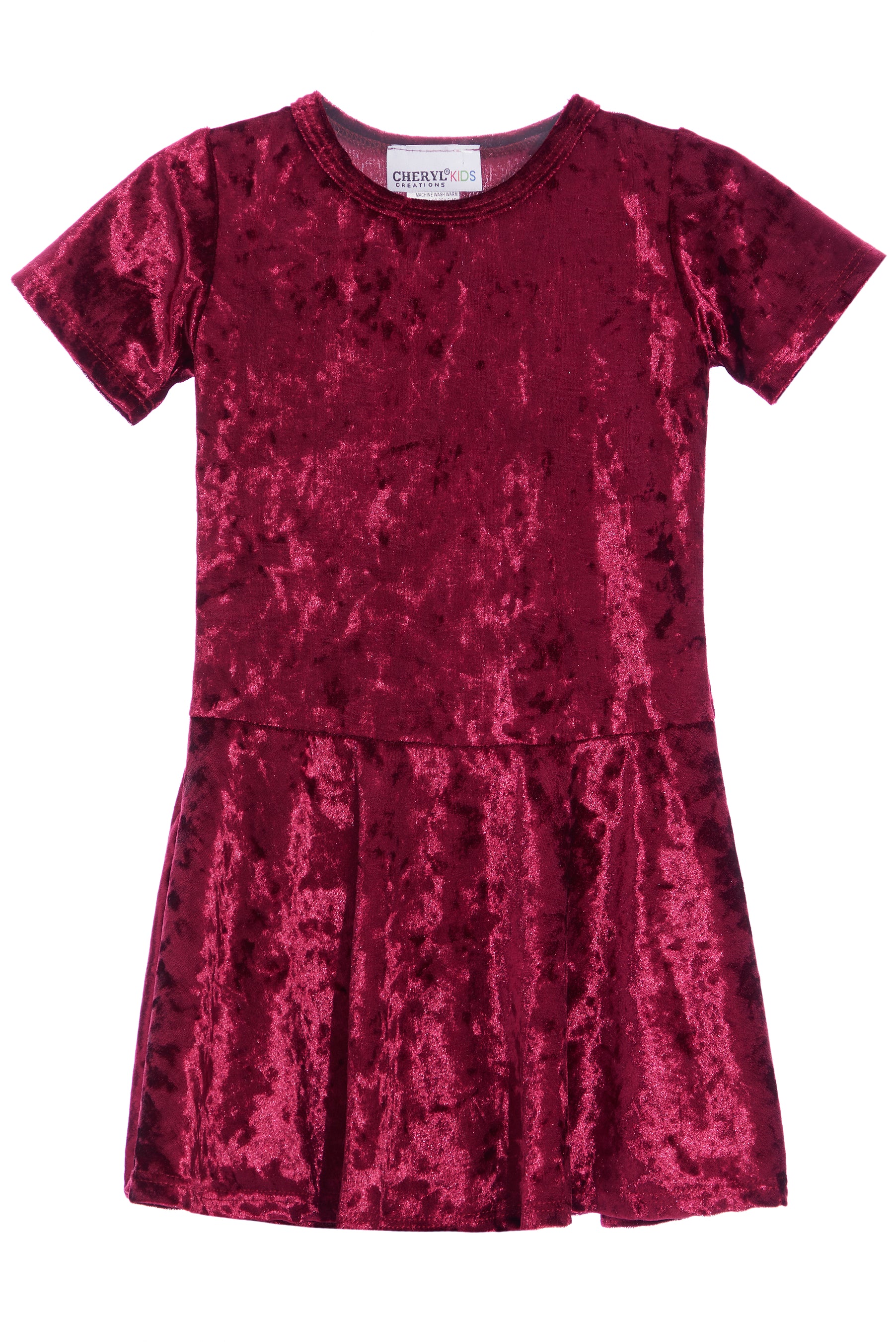 Short Sleeve Velvet Dress