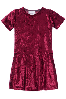 Short Sleeve Velvet Dress