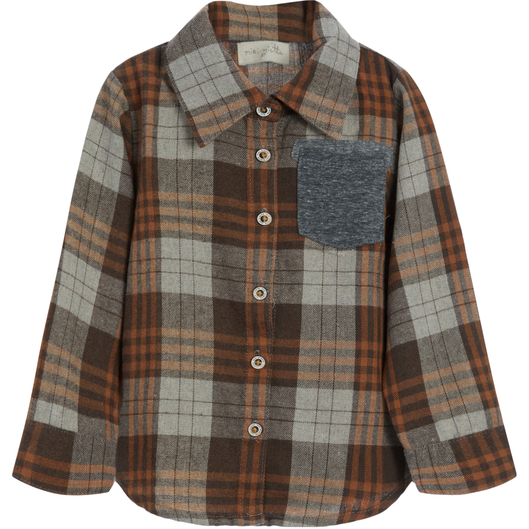 Jacob L/S Button Down Plaid Shirt Hazelnut