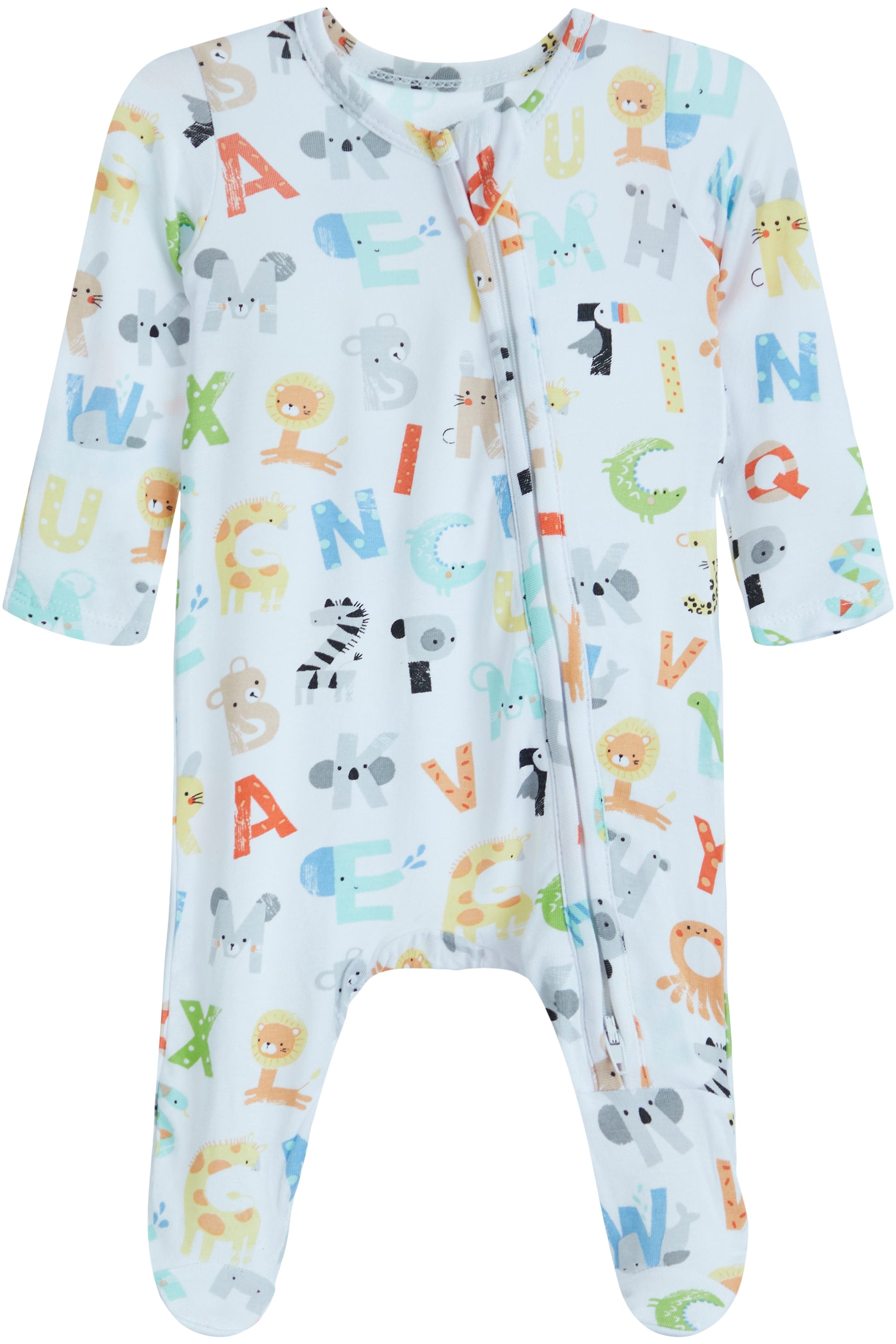 2-Way Zipper Footie- ABC Uni
