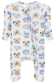 2-way Zipper Footie- Furry Friends