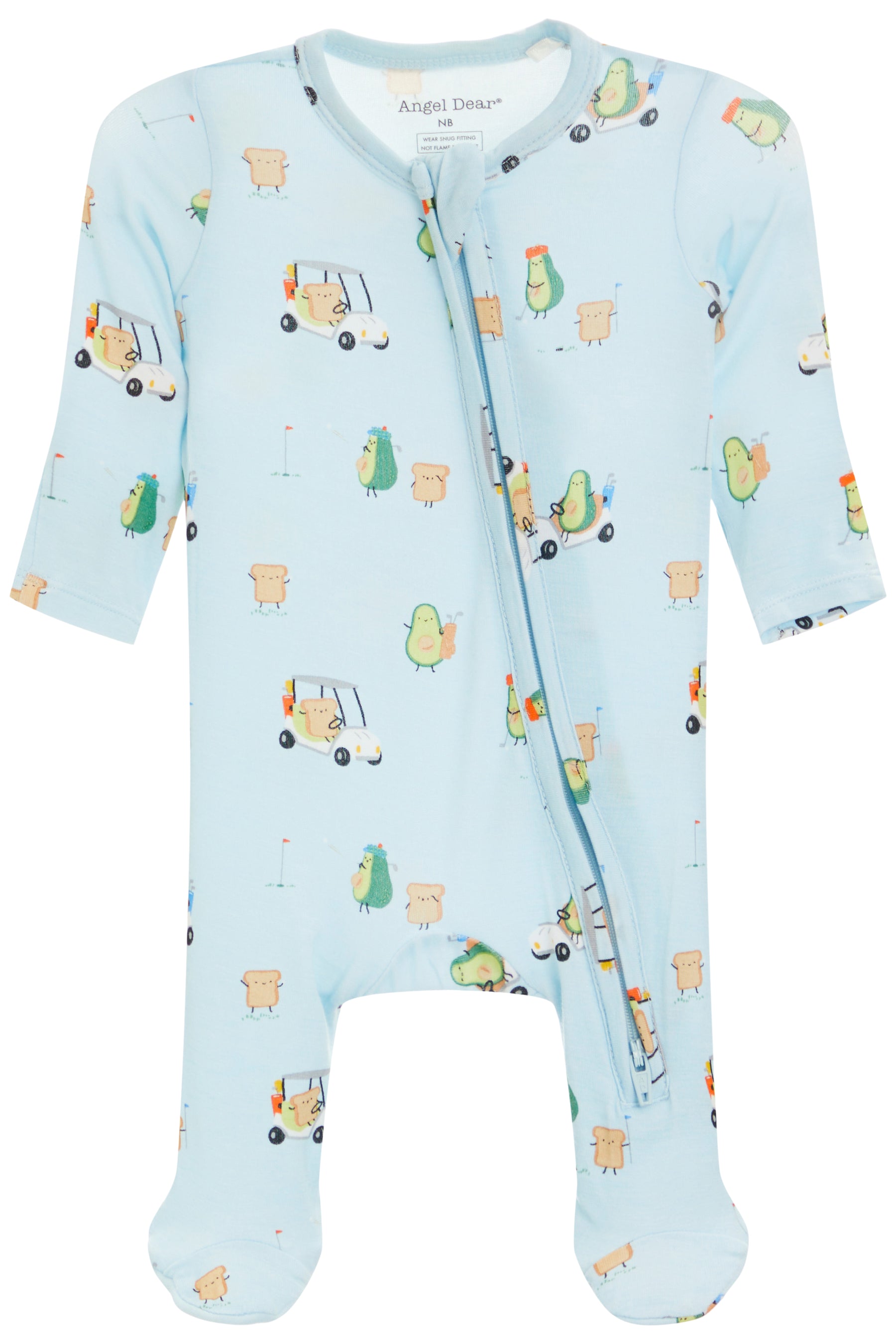 Golf Avocados 2-way Zipper Footie