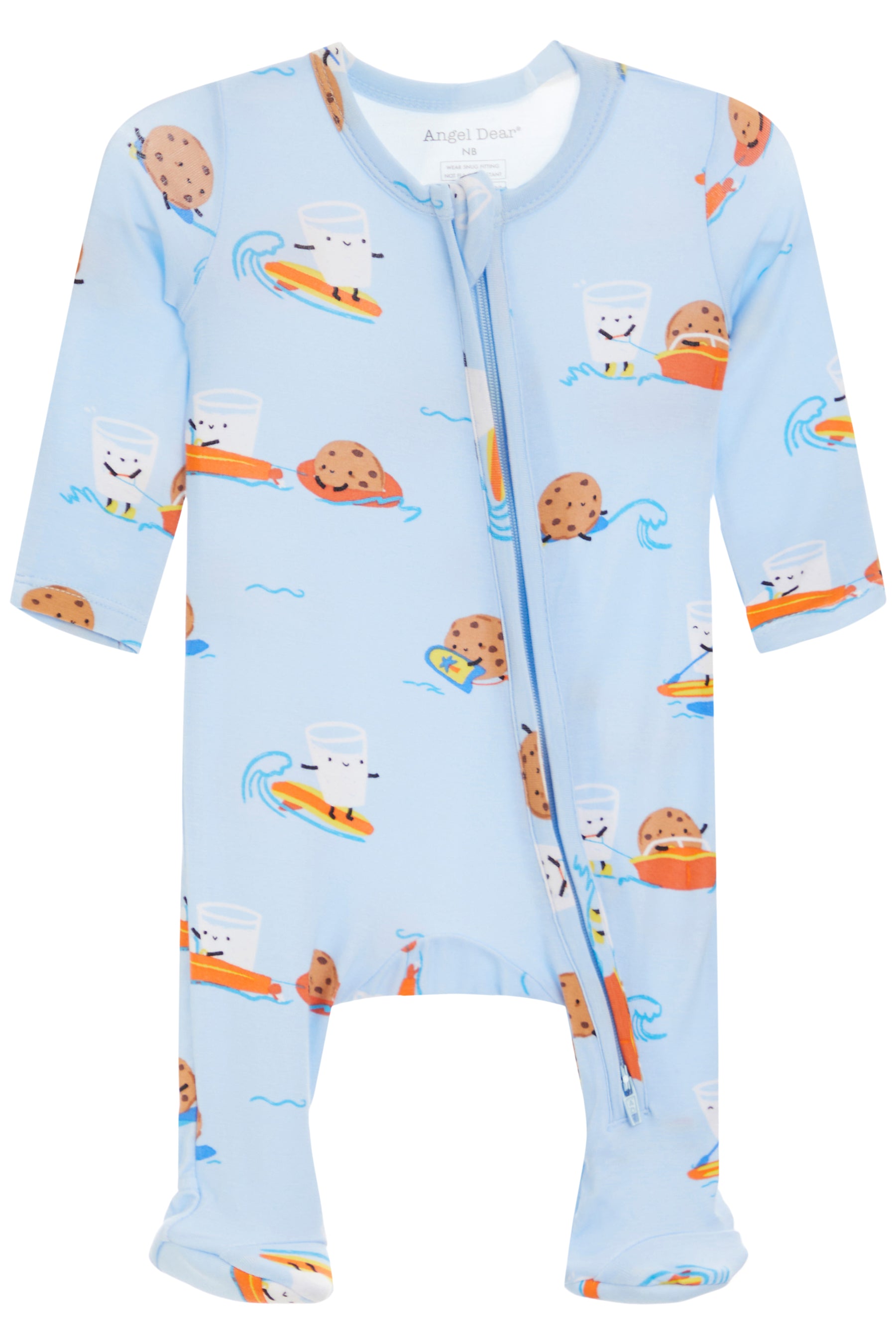 2-way Zipper Footie- Milk & Cookies