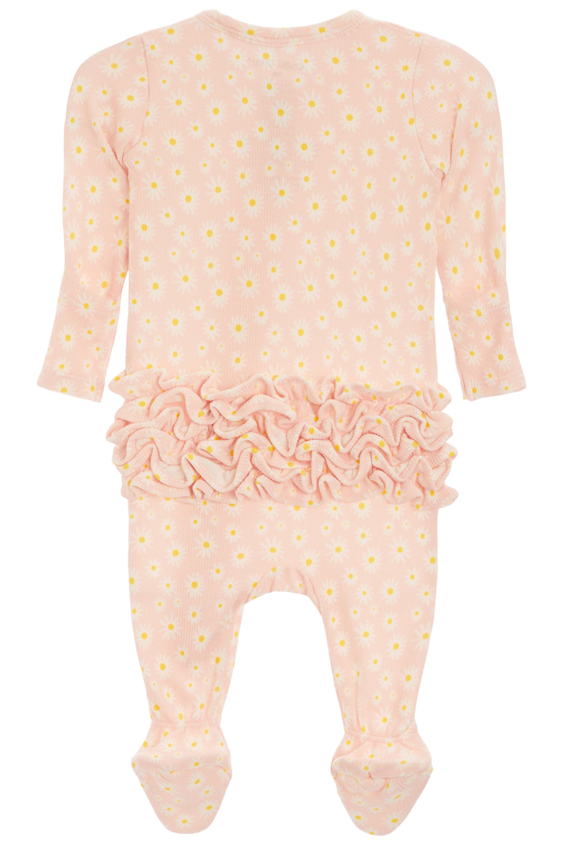 Ruffle Back Zipper Footie- Little Daisy