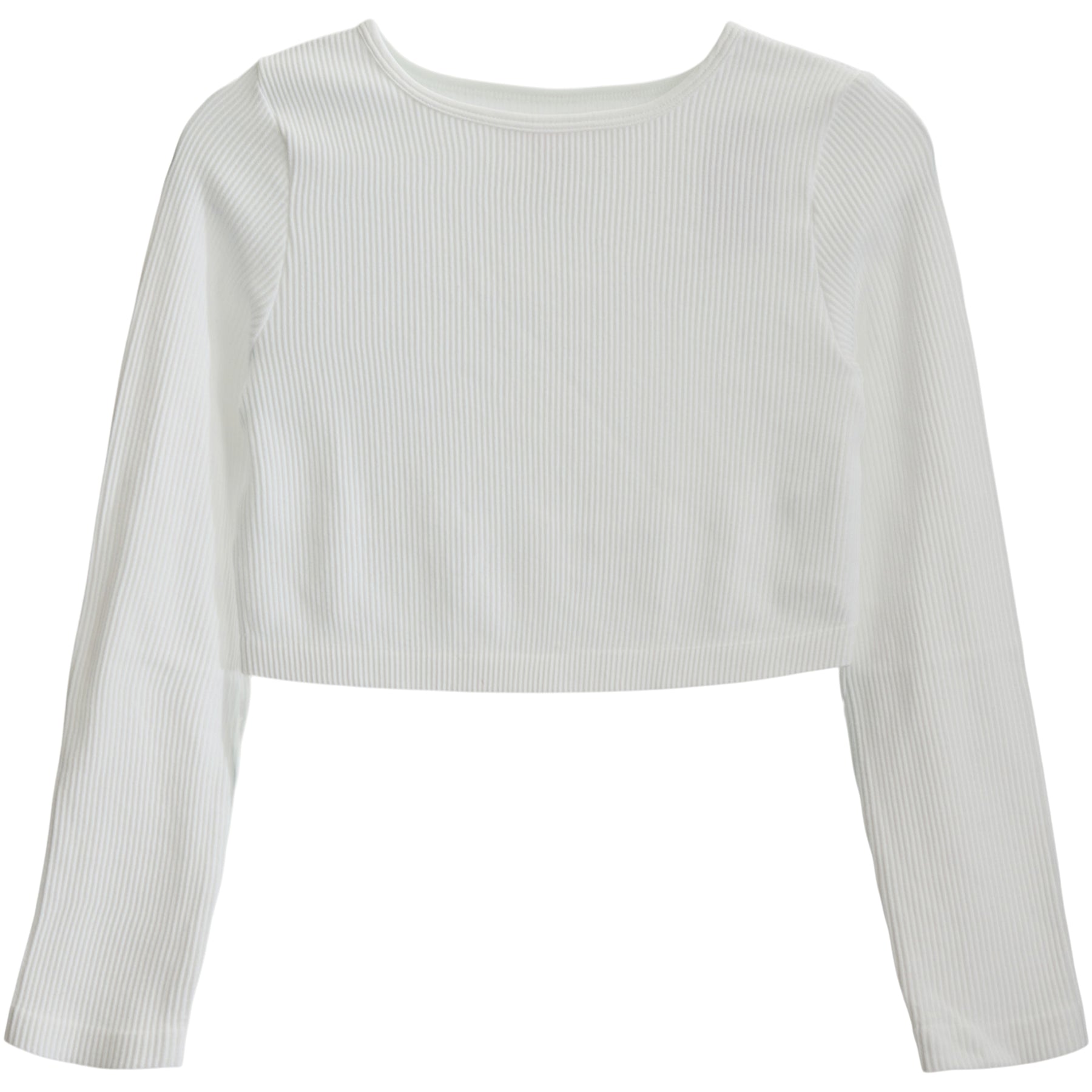 Long Sleeve Ribbed Crop Top