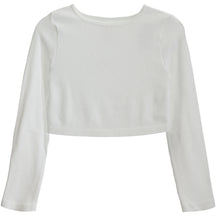 Long Sleeve Ribbed Crop Top