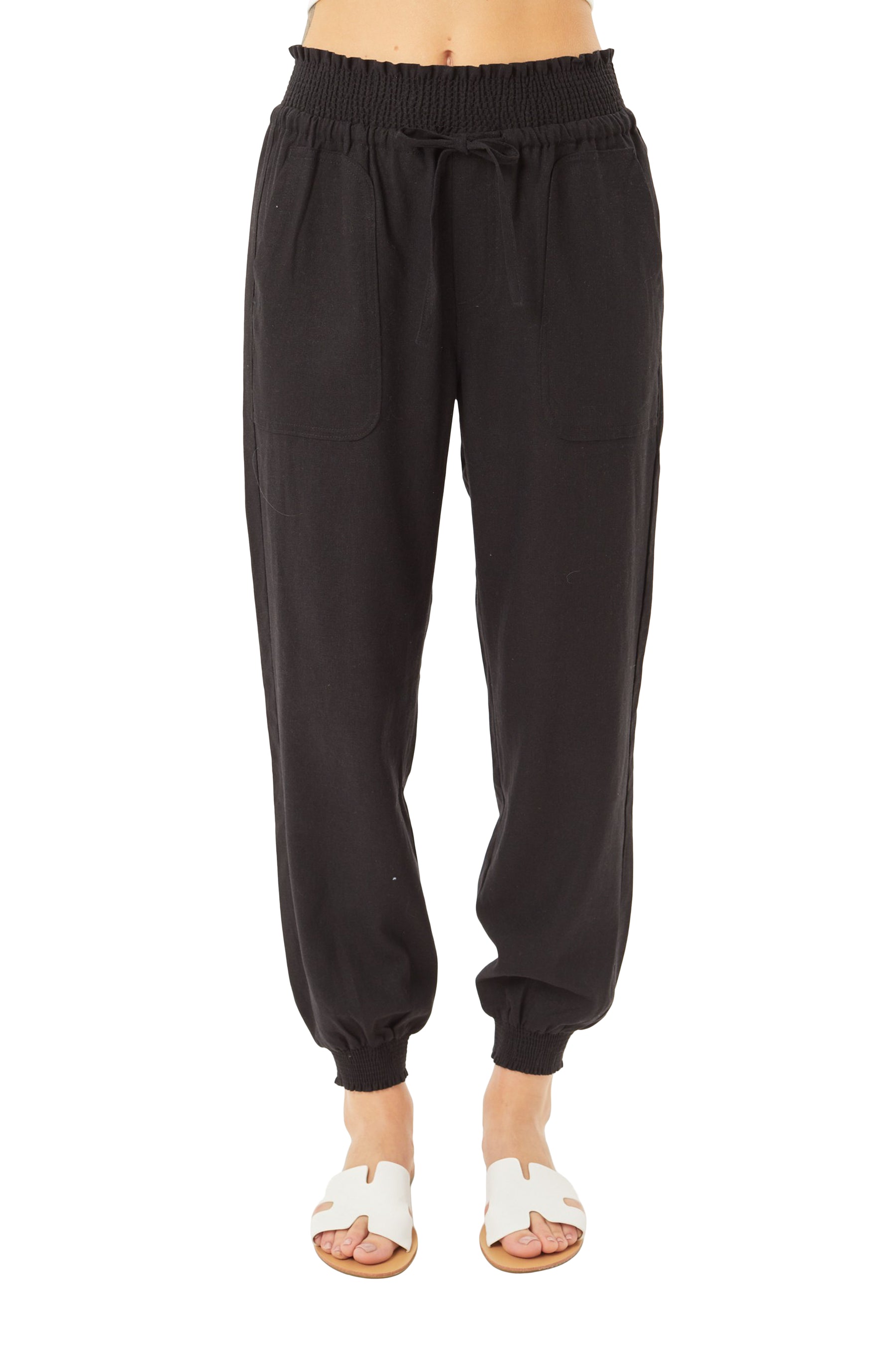 Smocked Waist Jogger