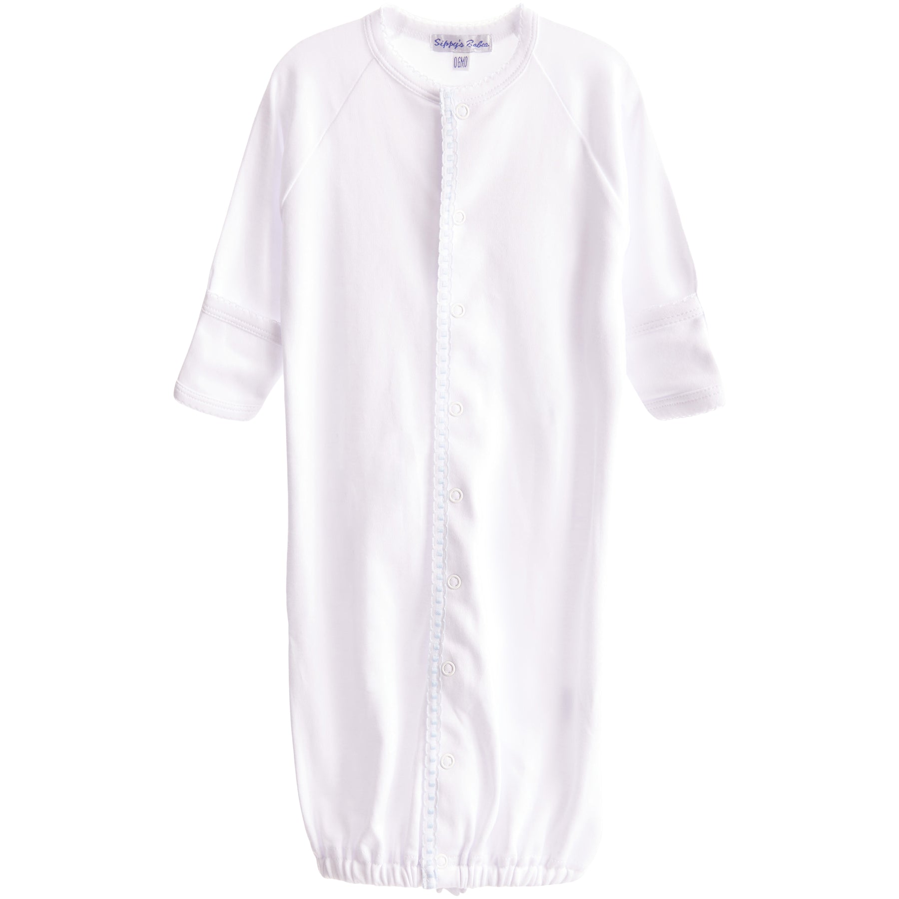 Converter White Blue Eyelet Trim