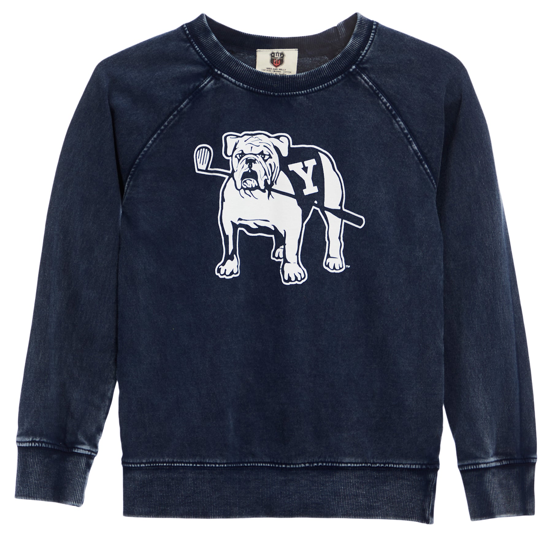Yale Faded Wash Fleece Sweatshirt