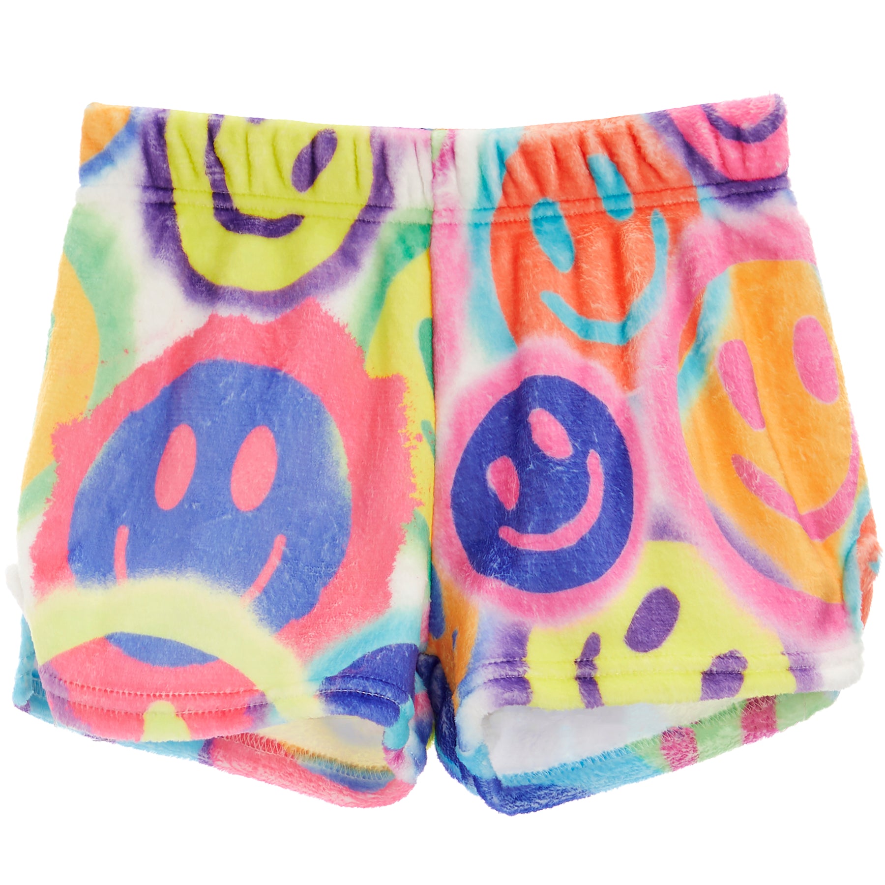 Spray Paint Smilies Plush Shorts