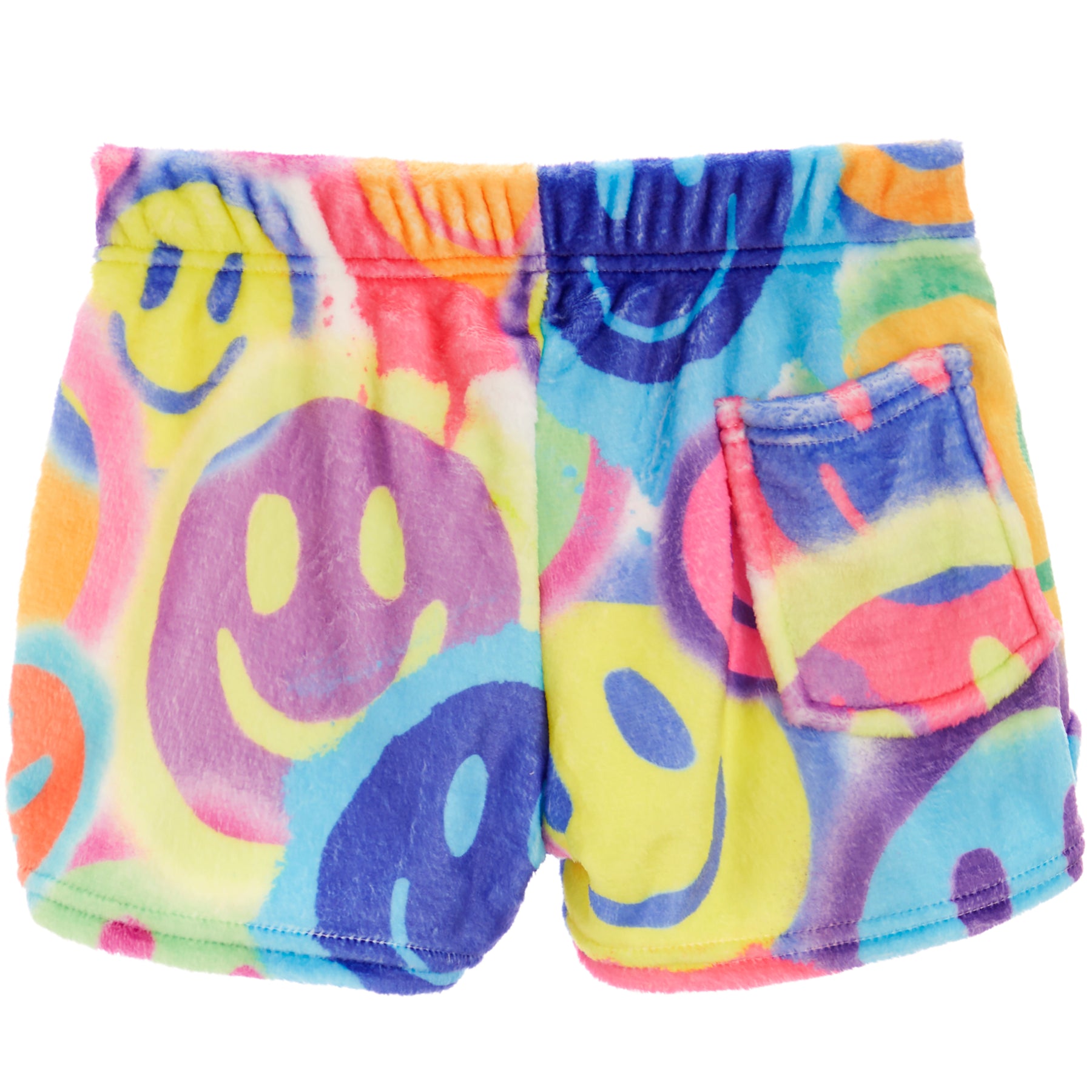 Spray Paint Smilies Plush Shorts