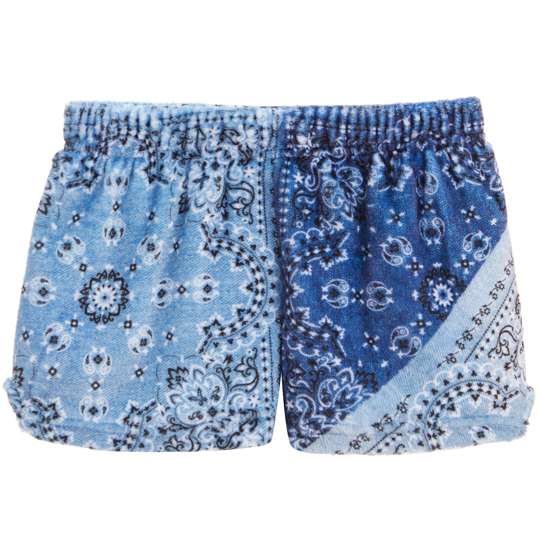 Bandana Denim Plush Shorts