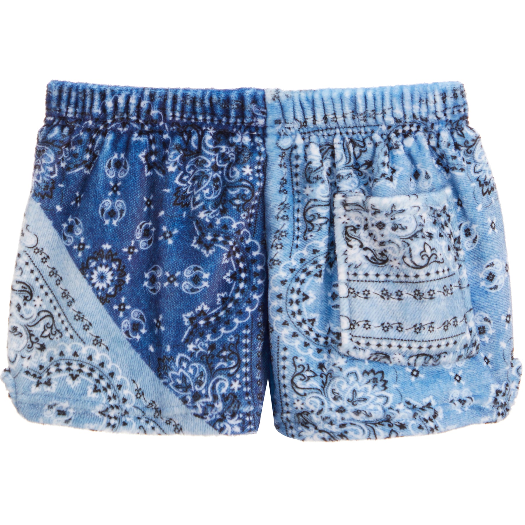 Bandana Denim Plush Shorts