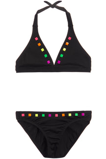 Bikini with Neon Square Studs