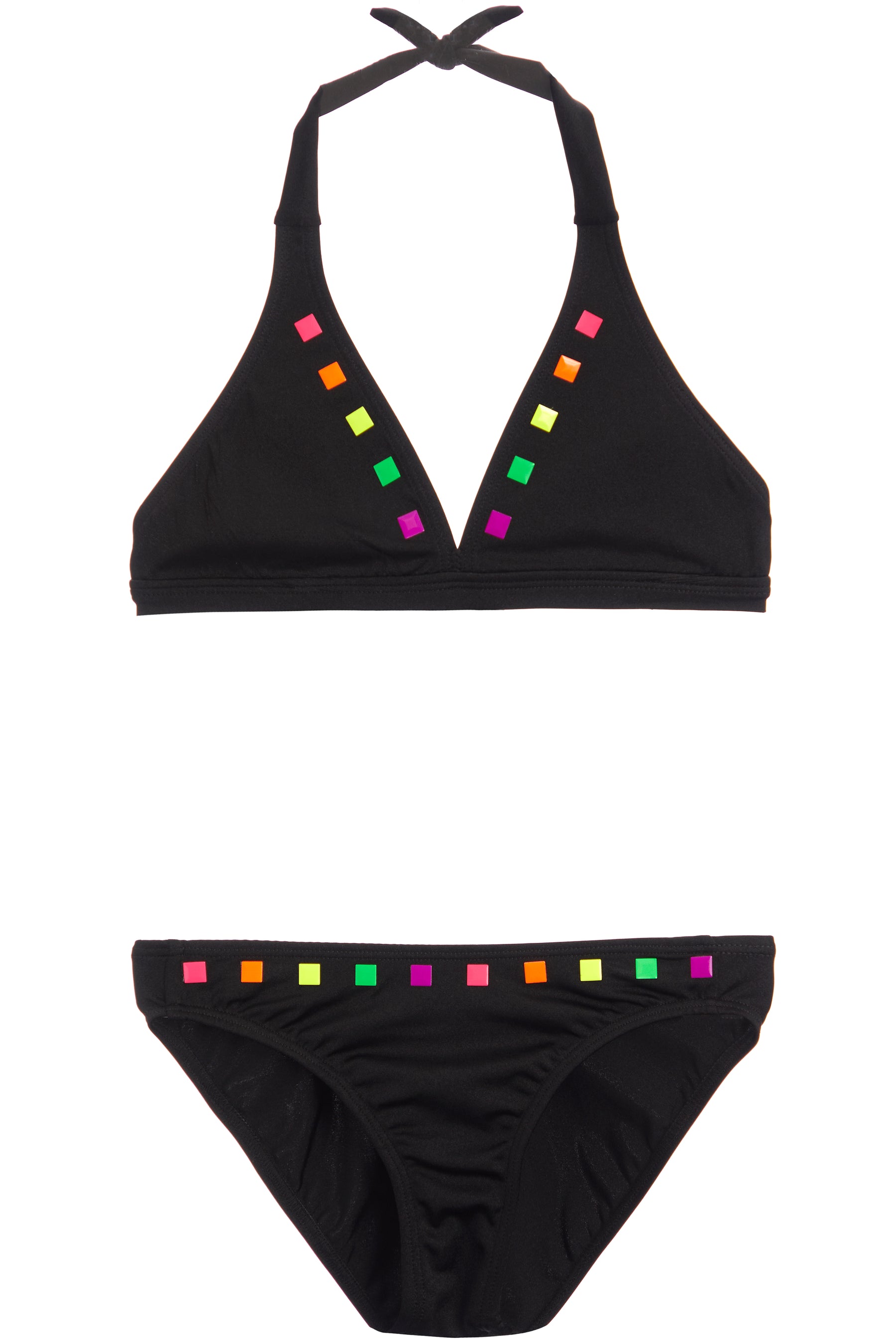 Bikini with Neon Square Studs