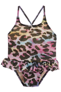 Multi Leopard Foil 1Pc with Ruffle