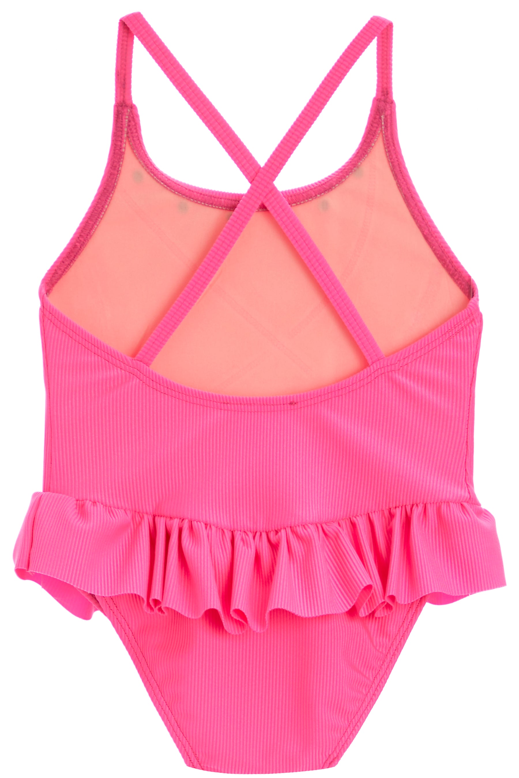 1 Pc Ribbed Ruffle Suit with Studs