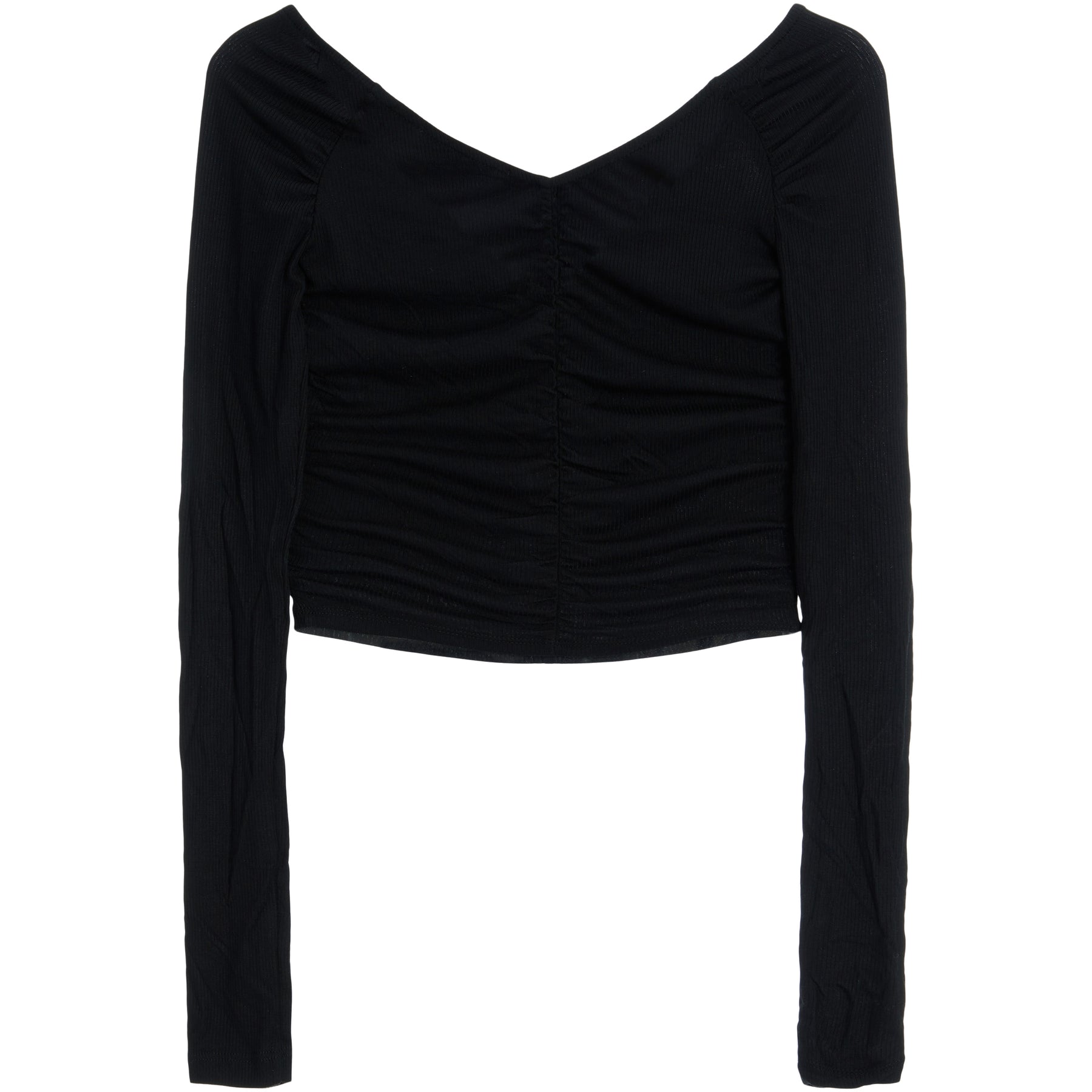 Marcela Ruched Rib Long Sleeve