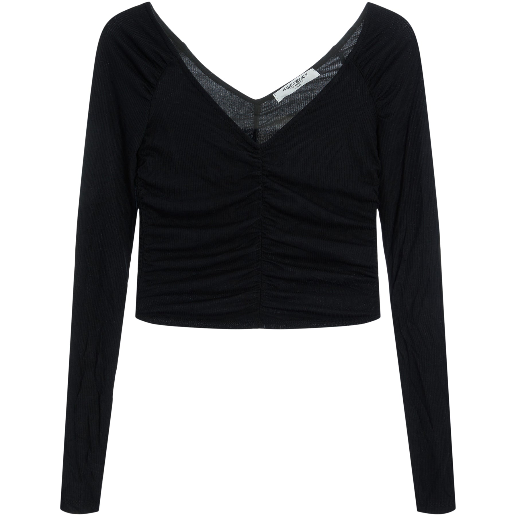 Marcela Ruched Rib Long Sleeve