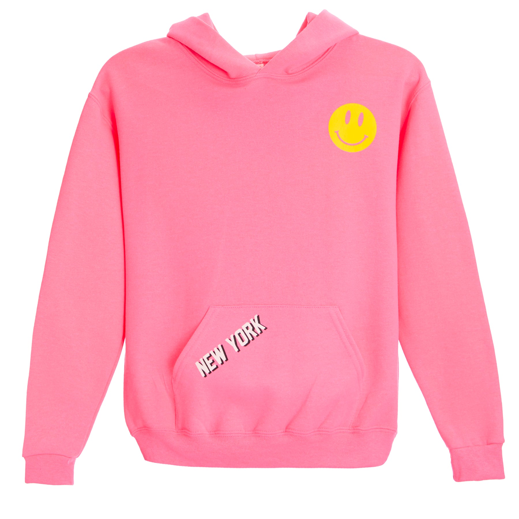 New York Smile Fleece Hooded Sweatshirt