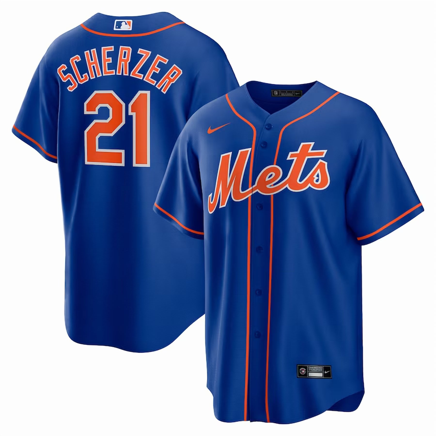 Scherzer/Mets Twill Player Finished Jersey