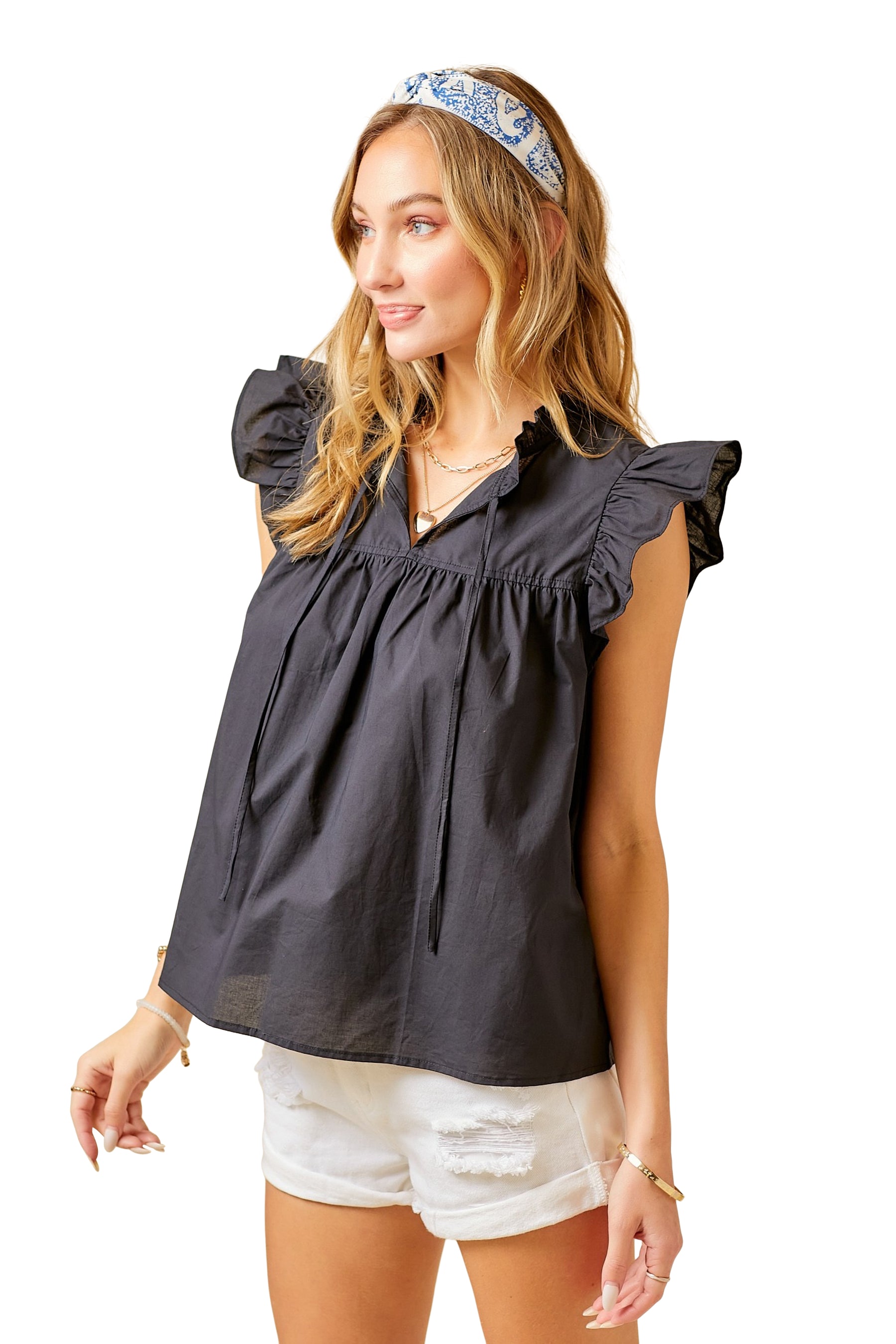 Ruffle Sleeve Top
