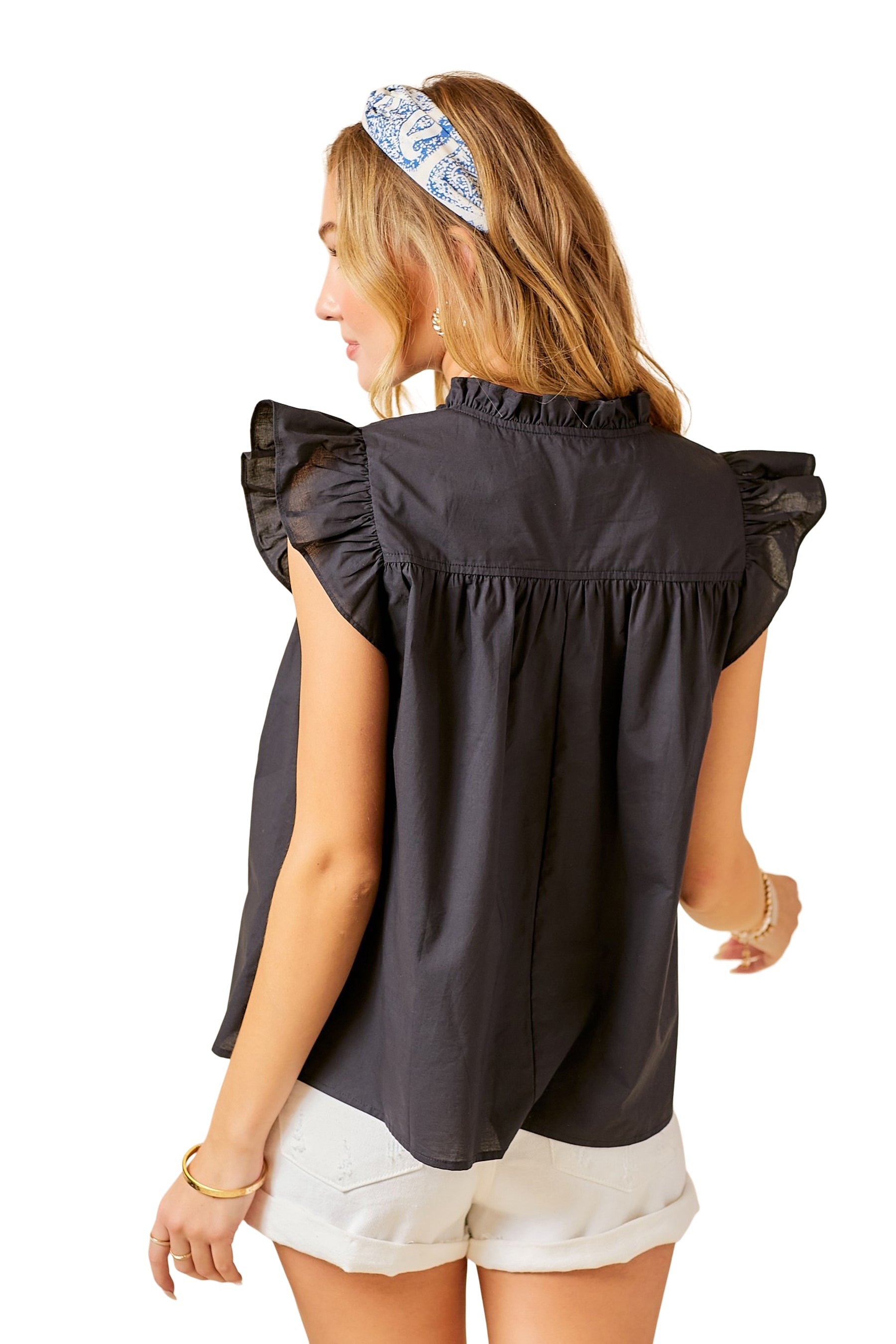 Ruffle Sleeve Top