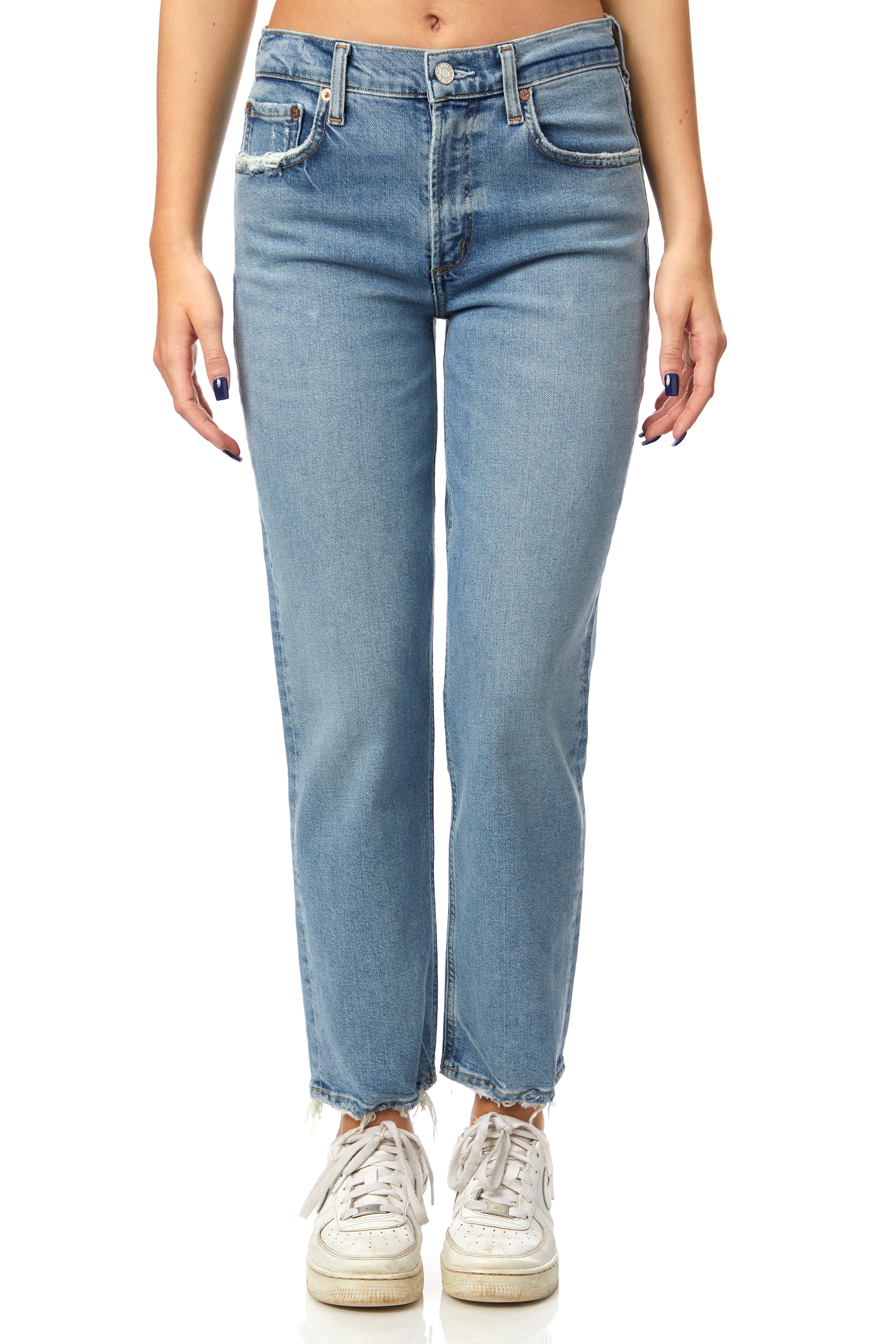Kye Mid Rise Straight Crop in Forseen