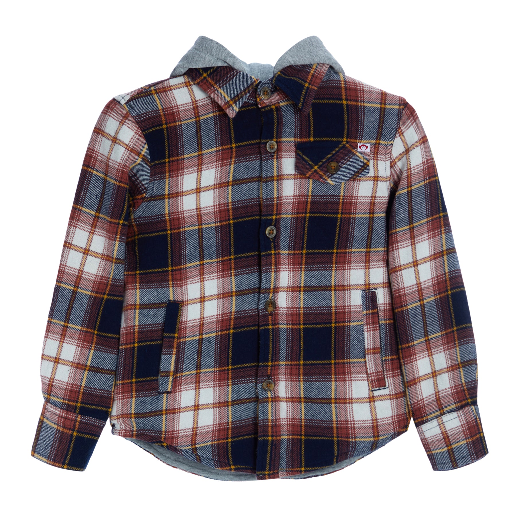 Glen Hooded Plaid Shirt