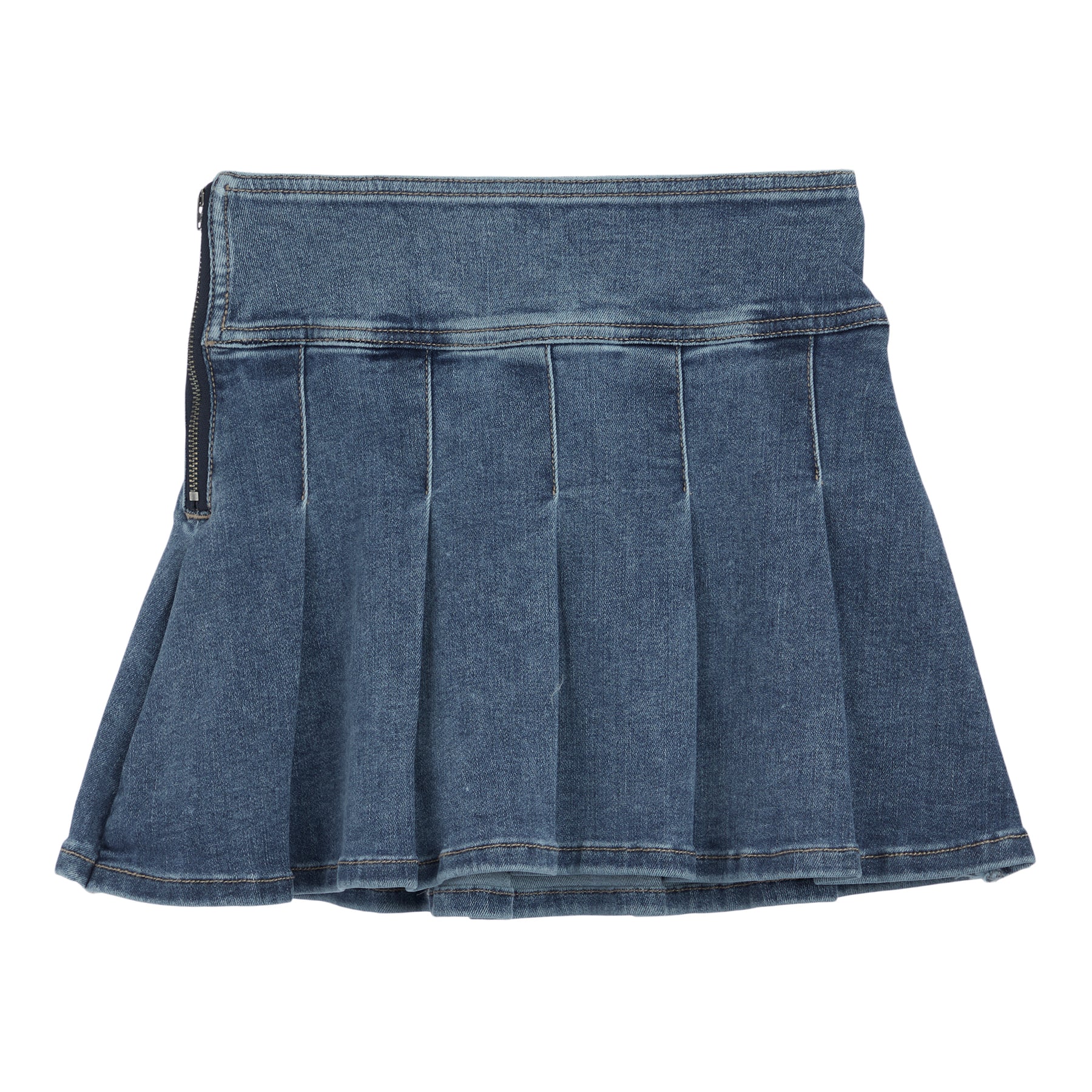 Addison Denim Ruffle Skirt