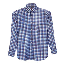 Blue Check shirt with Red dots