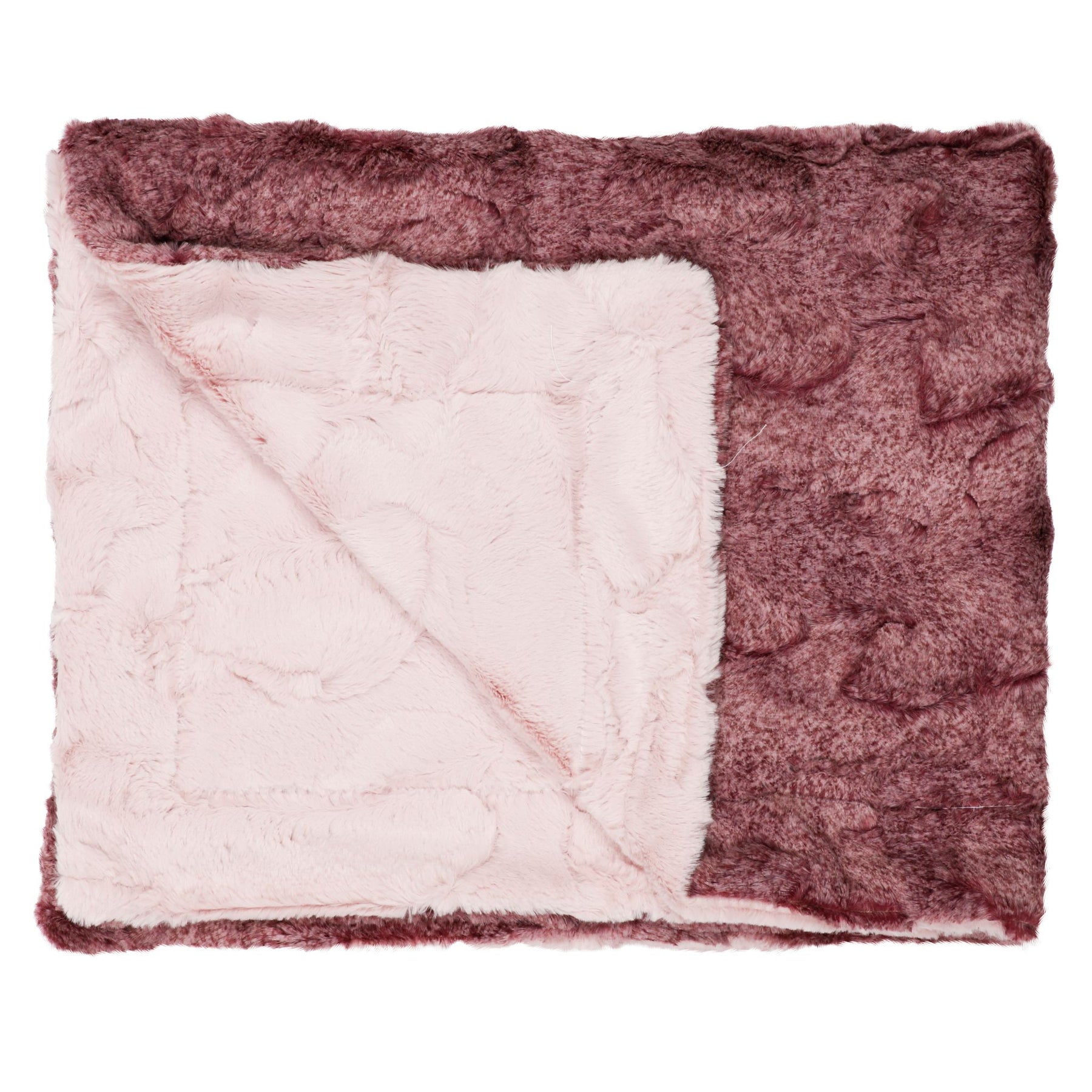 Amelia Plum Rose Plush Baby Blanket