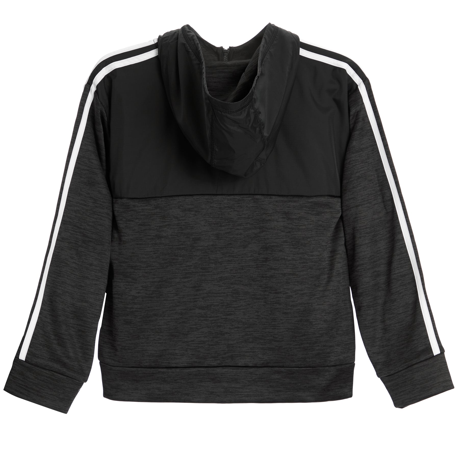 Melange Mixed Fleece Hooded Zip