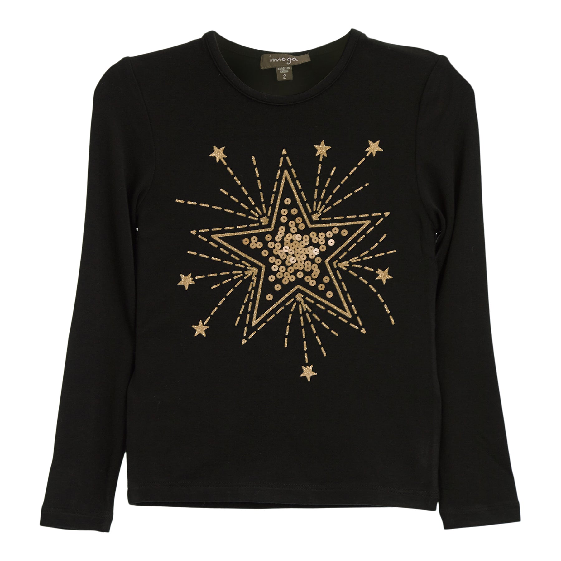 Jersey Tee with Sparkle Star