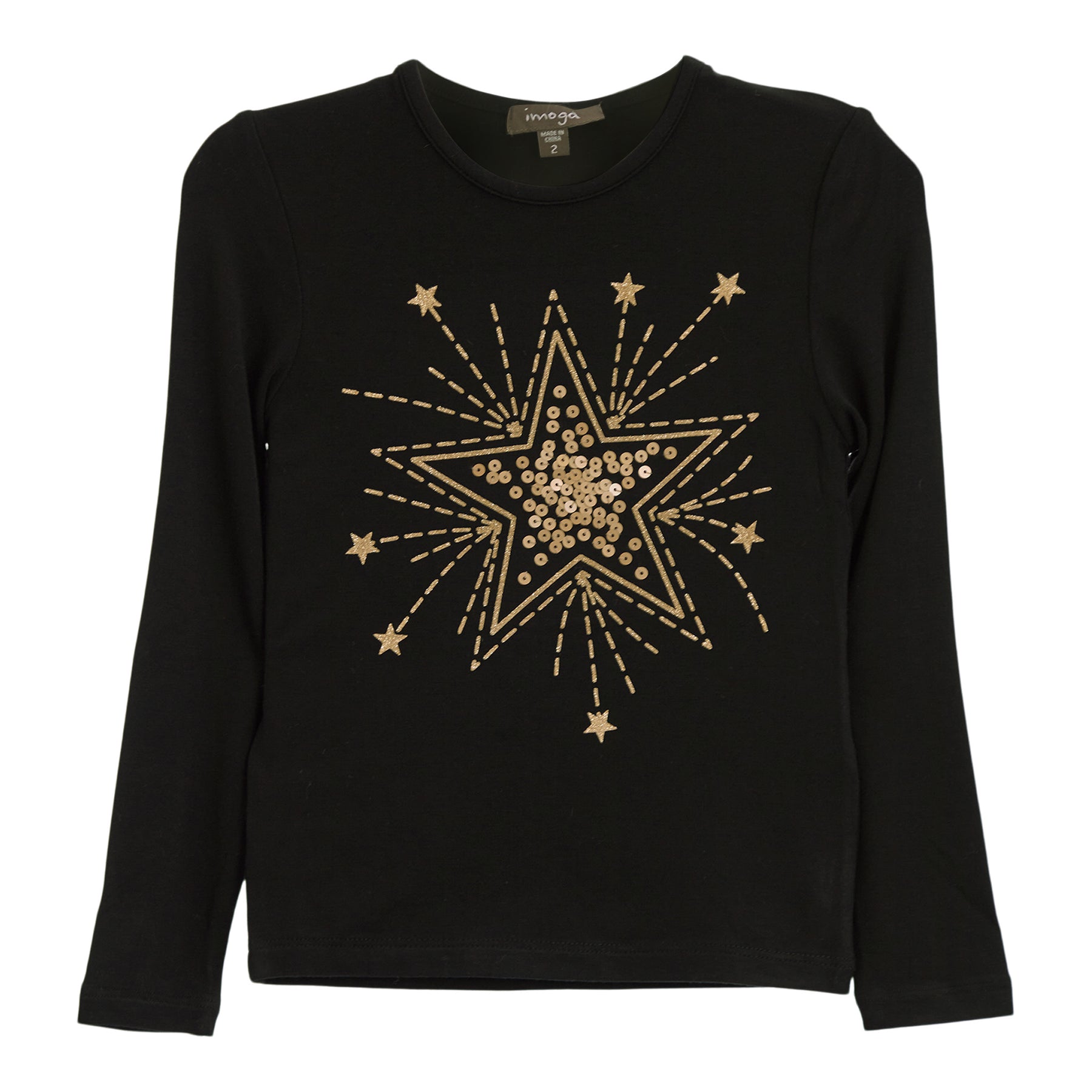 Jersey Tee with Sparkle Star