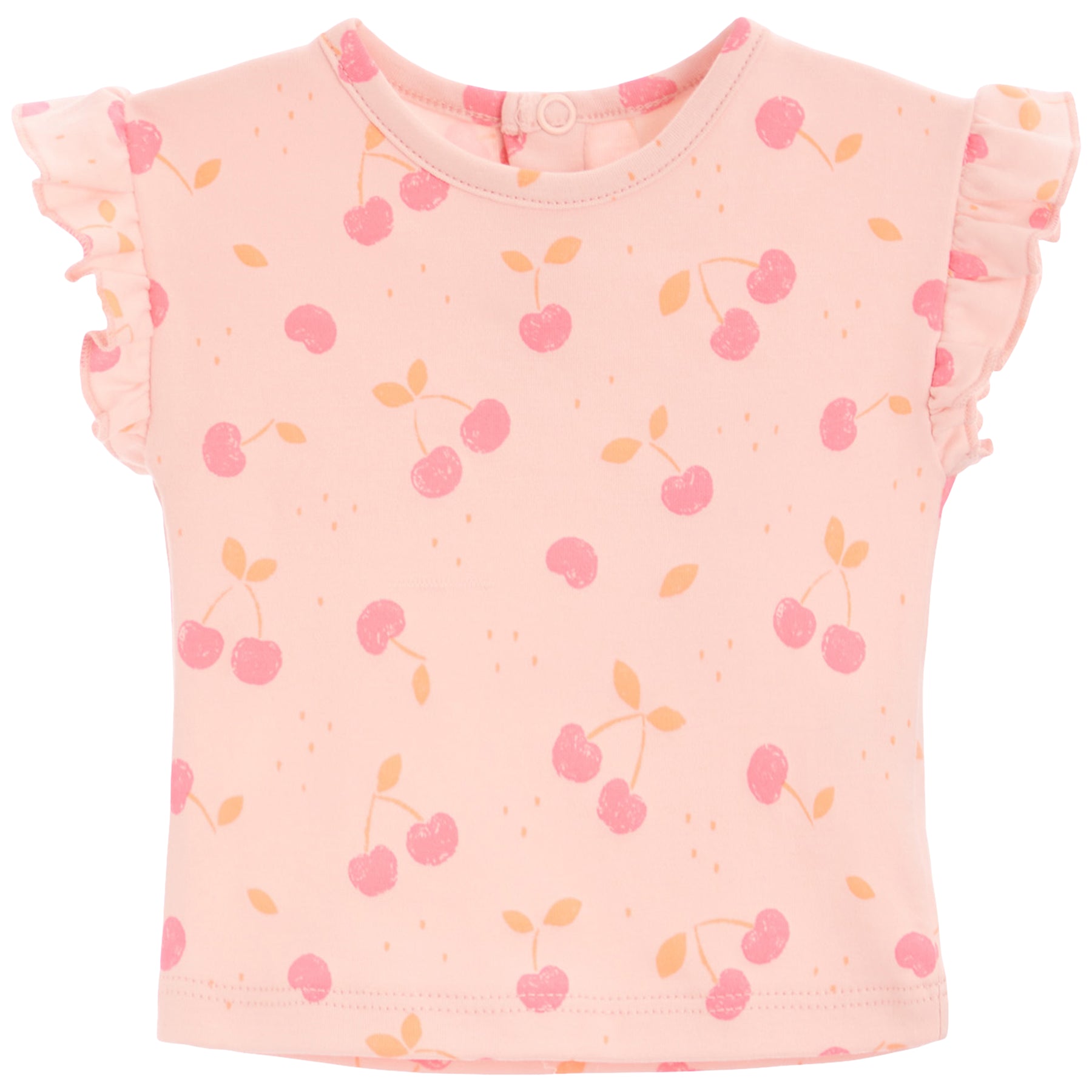 Pink Cherries Ruffle Set