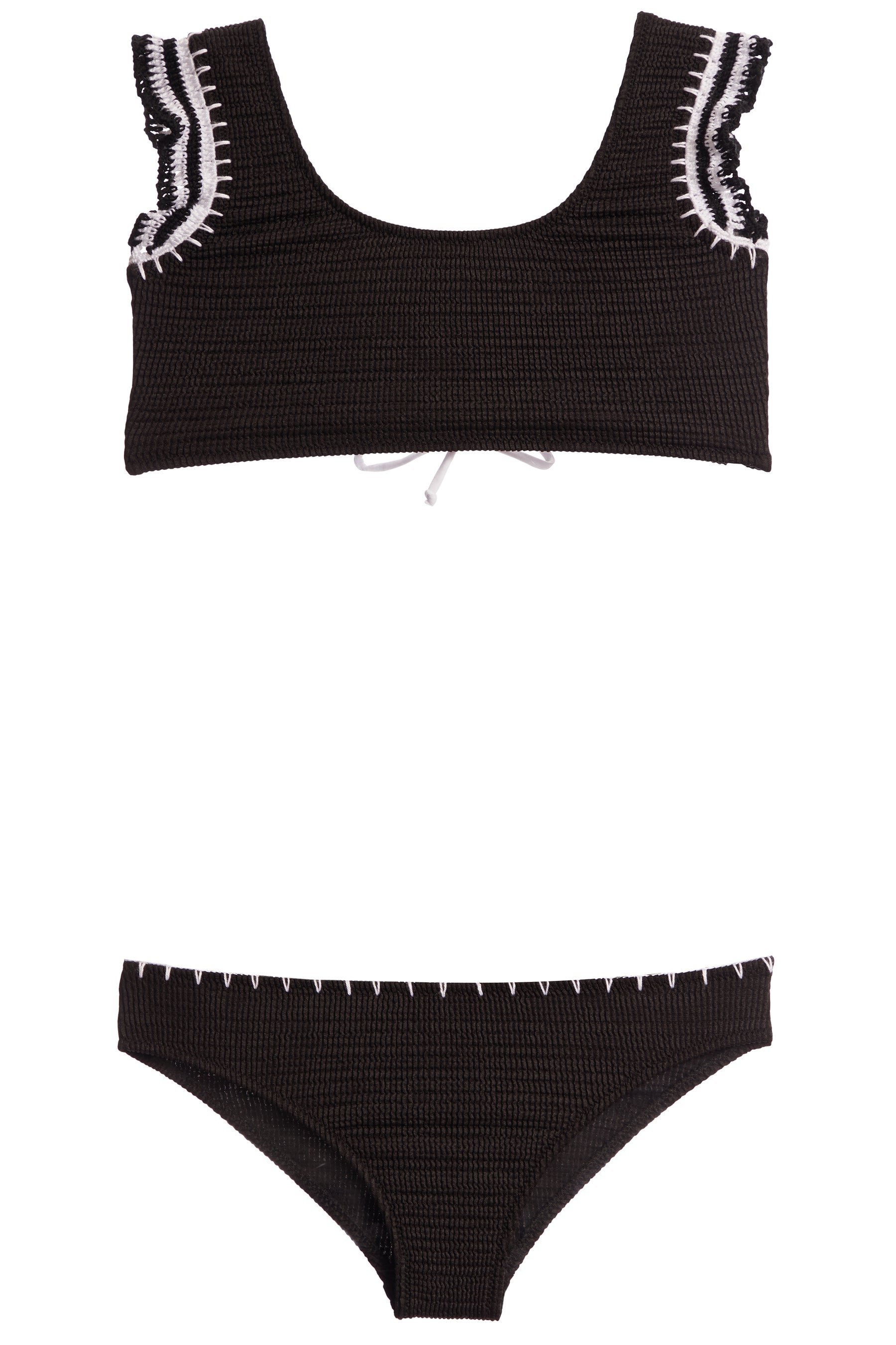 Masha Crochet Ruffle Sleeve Bikini
