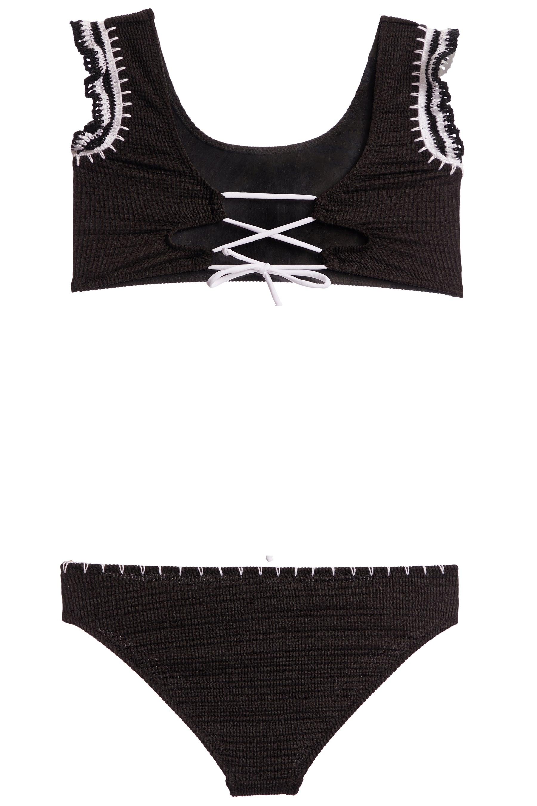 Masha Crochet Ruffle Sleeve Bikini