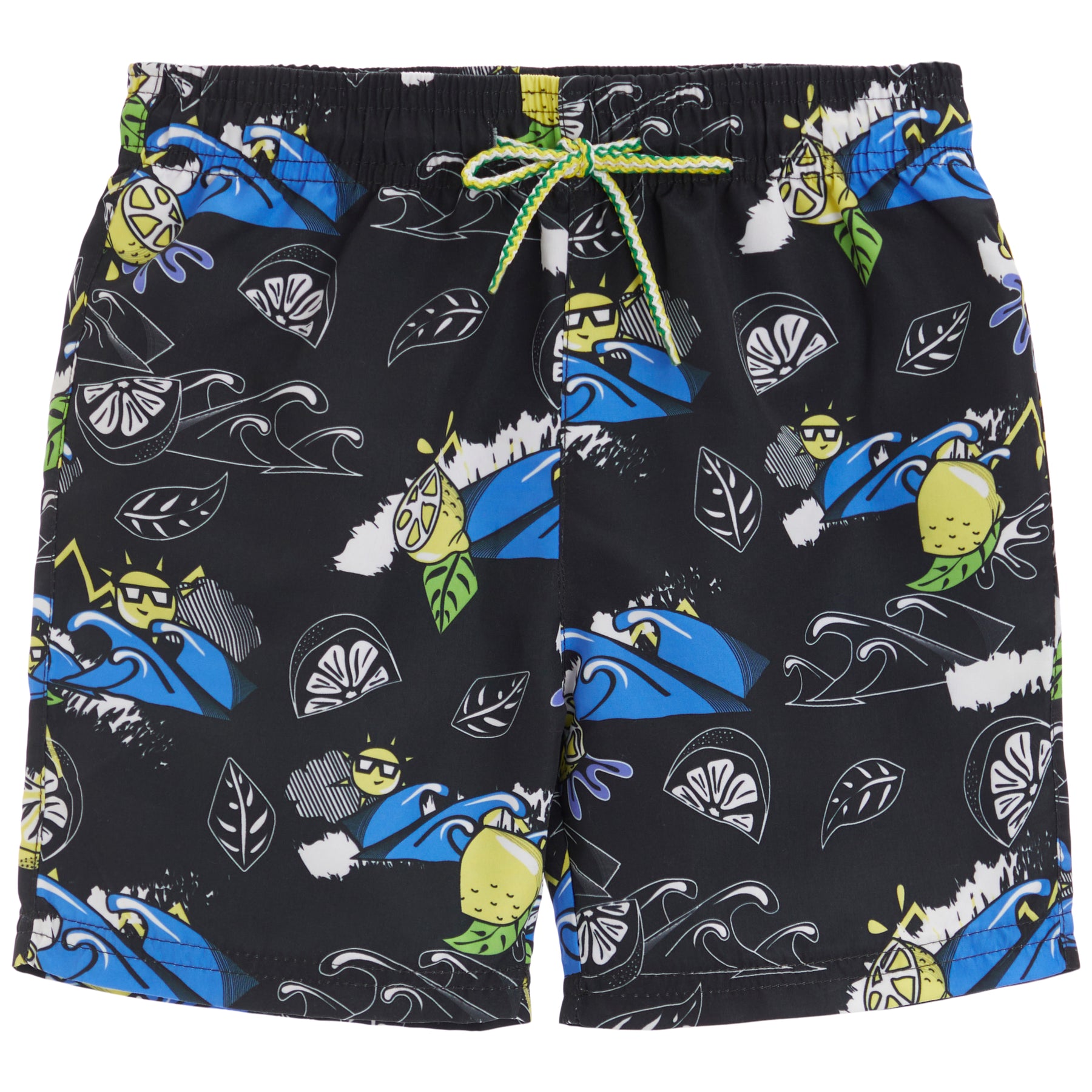 Mid Length Lemon Chill Swim Trunk