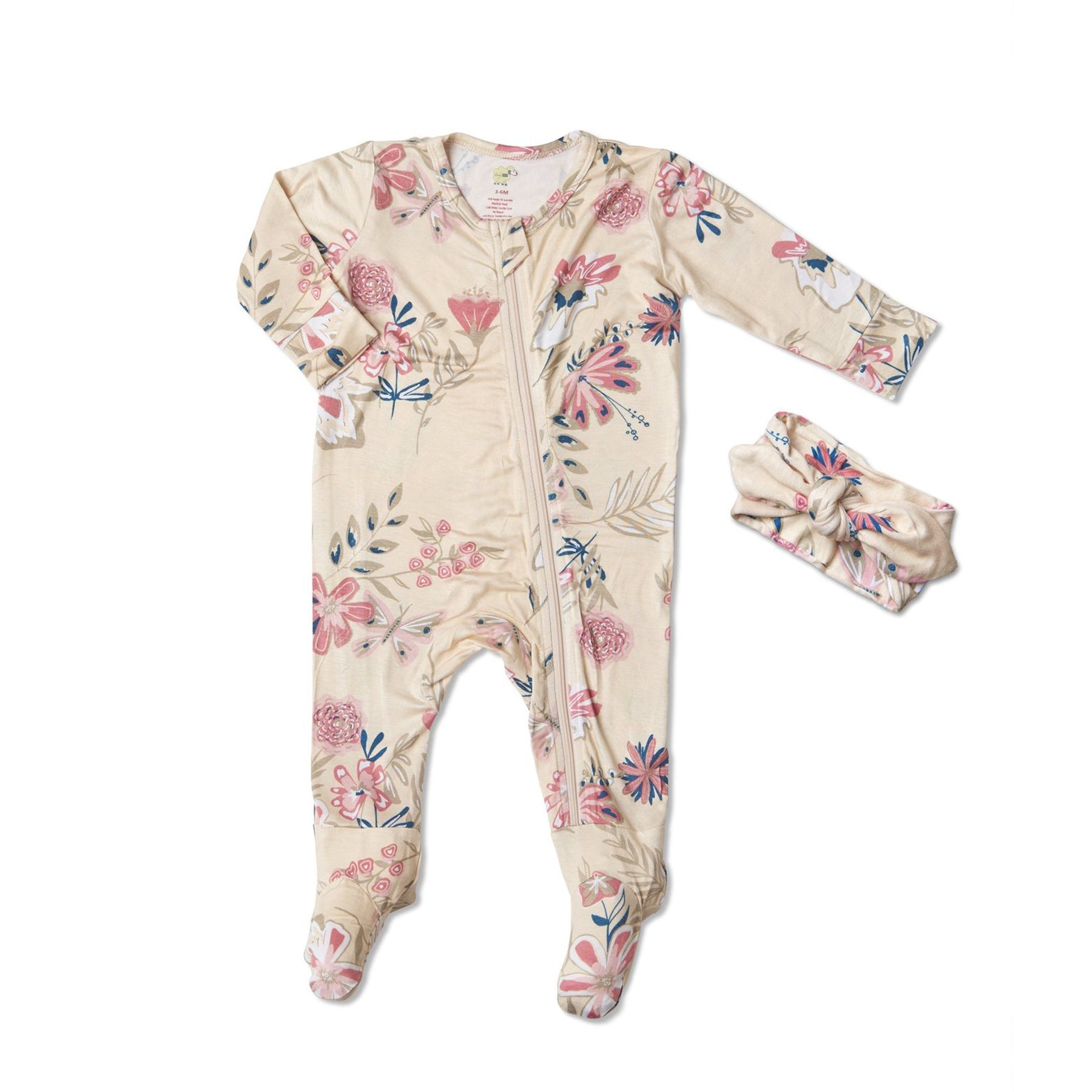 Wild Flower Footie with Headband