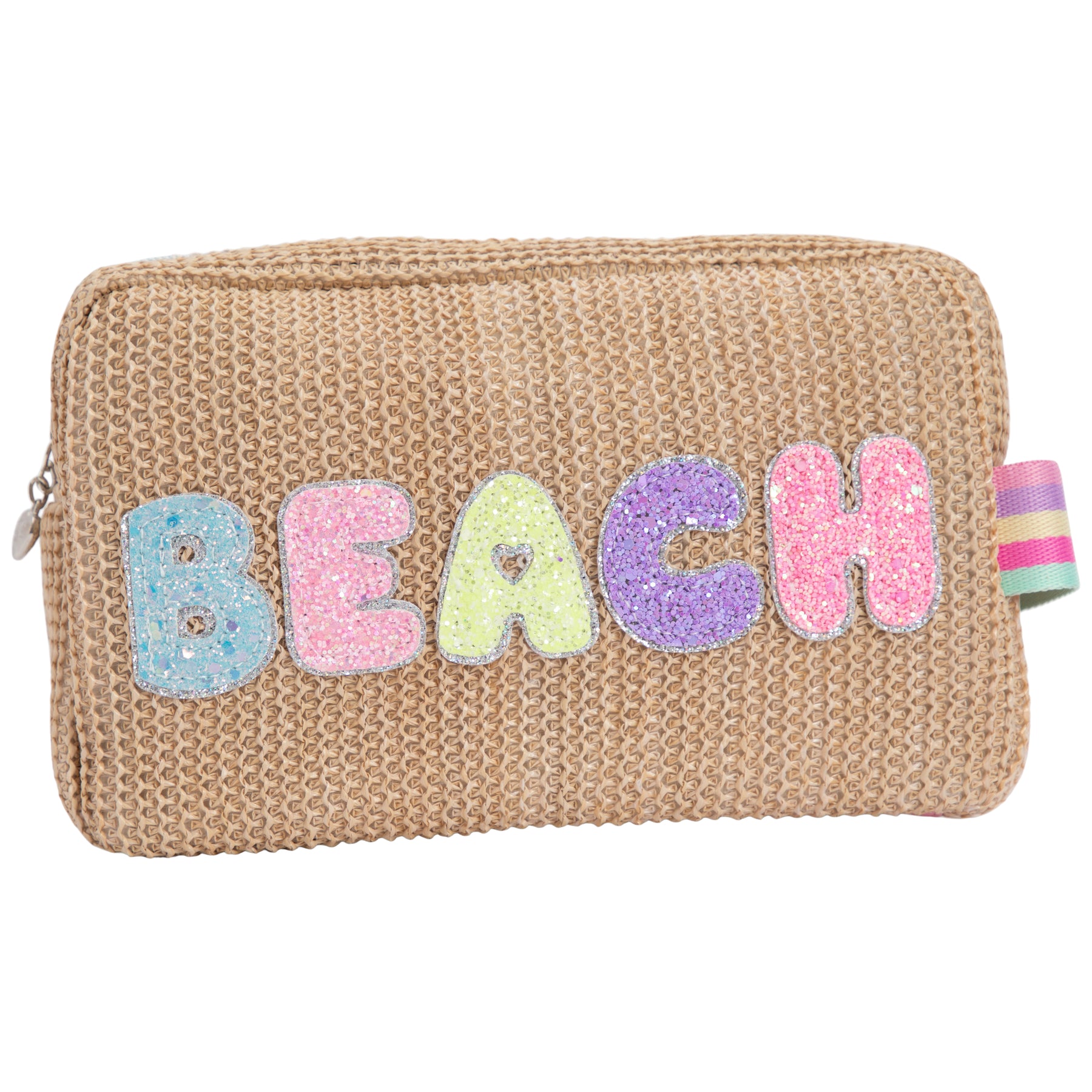 BEACH Natural Straw Pouch