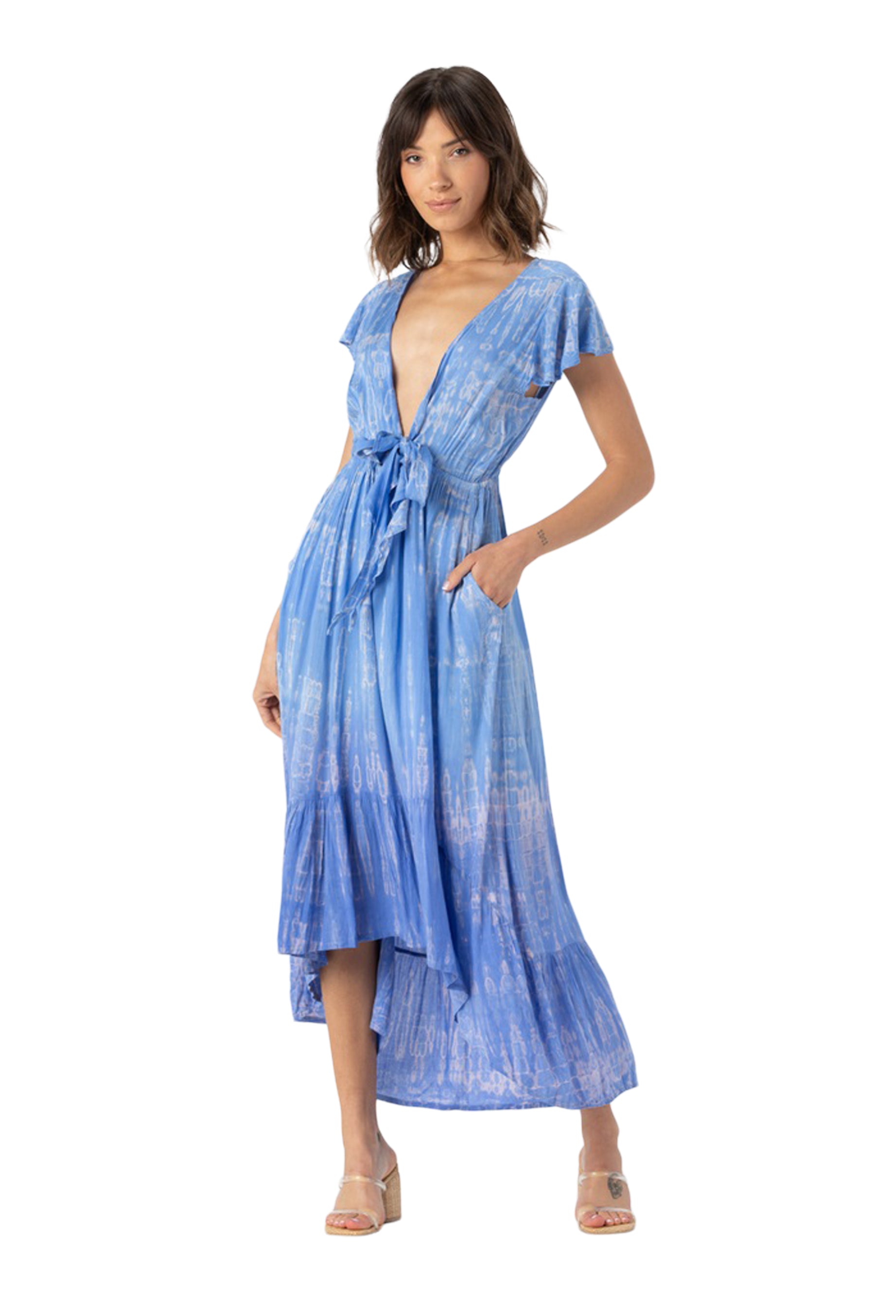 Bellini Rain Blue Maxi Dress