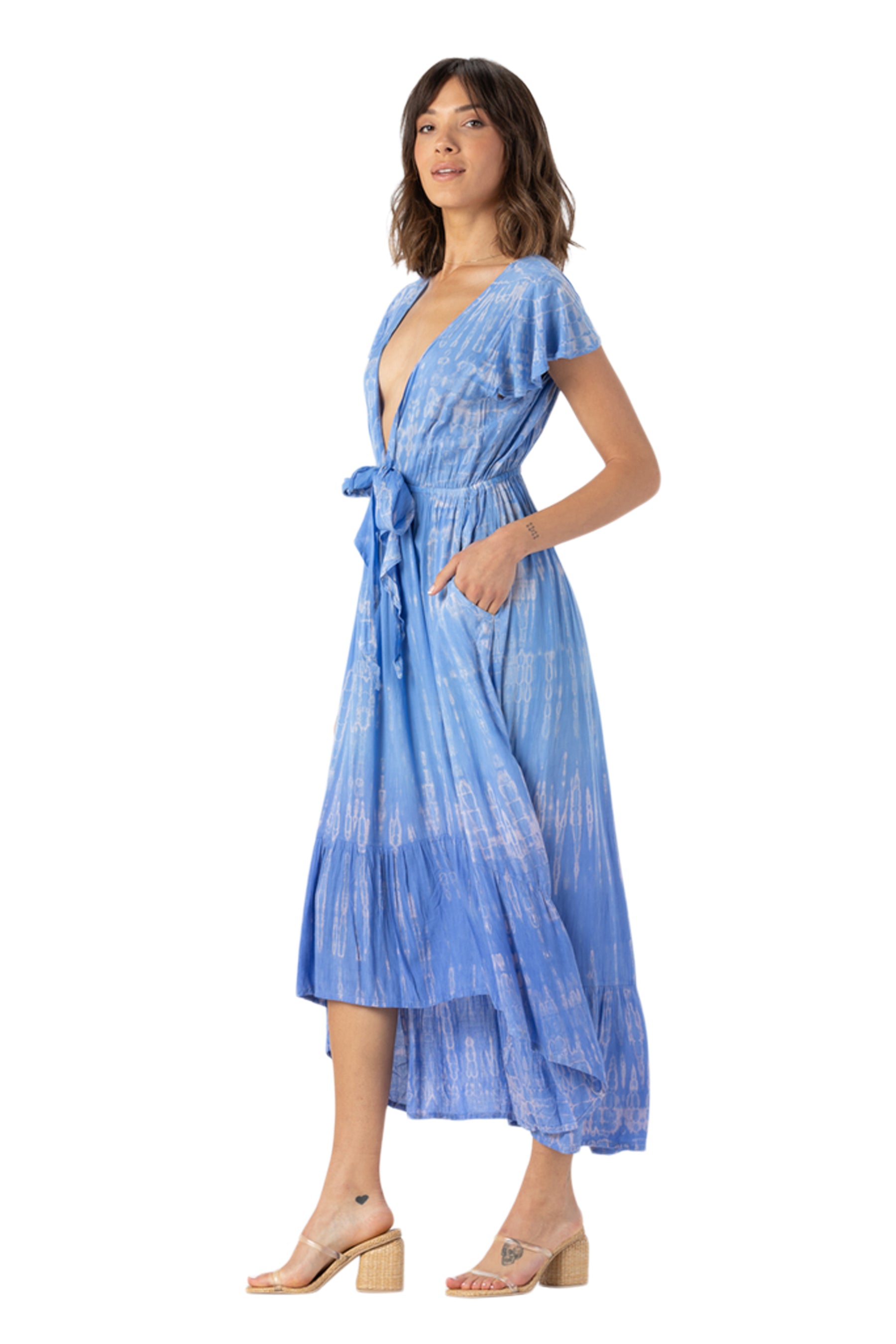 Bellini Rain Blue Maxi Dress
