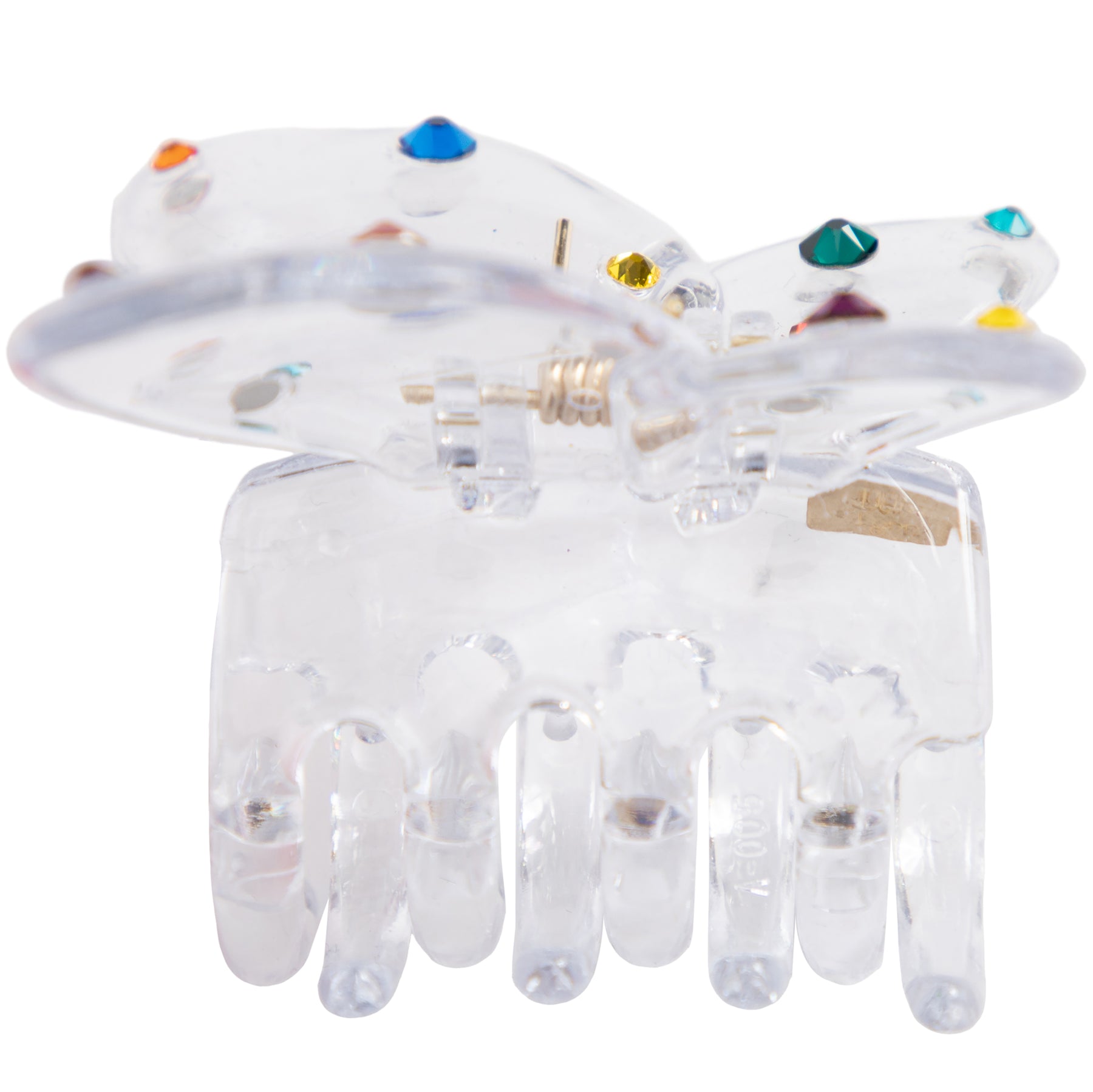 Rainbow Rhinestone Butterfly Clip
