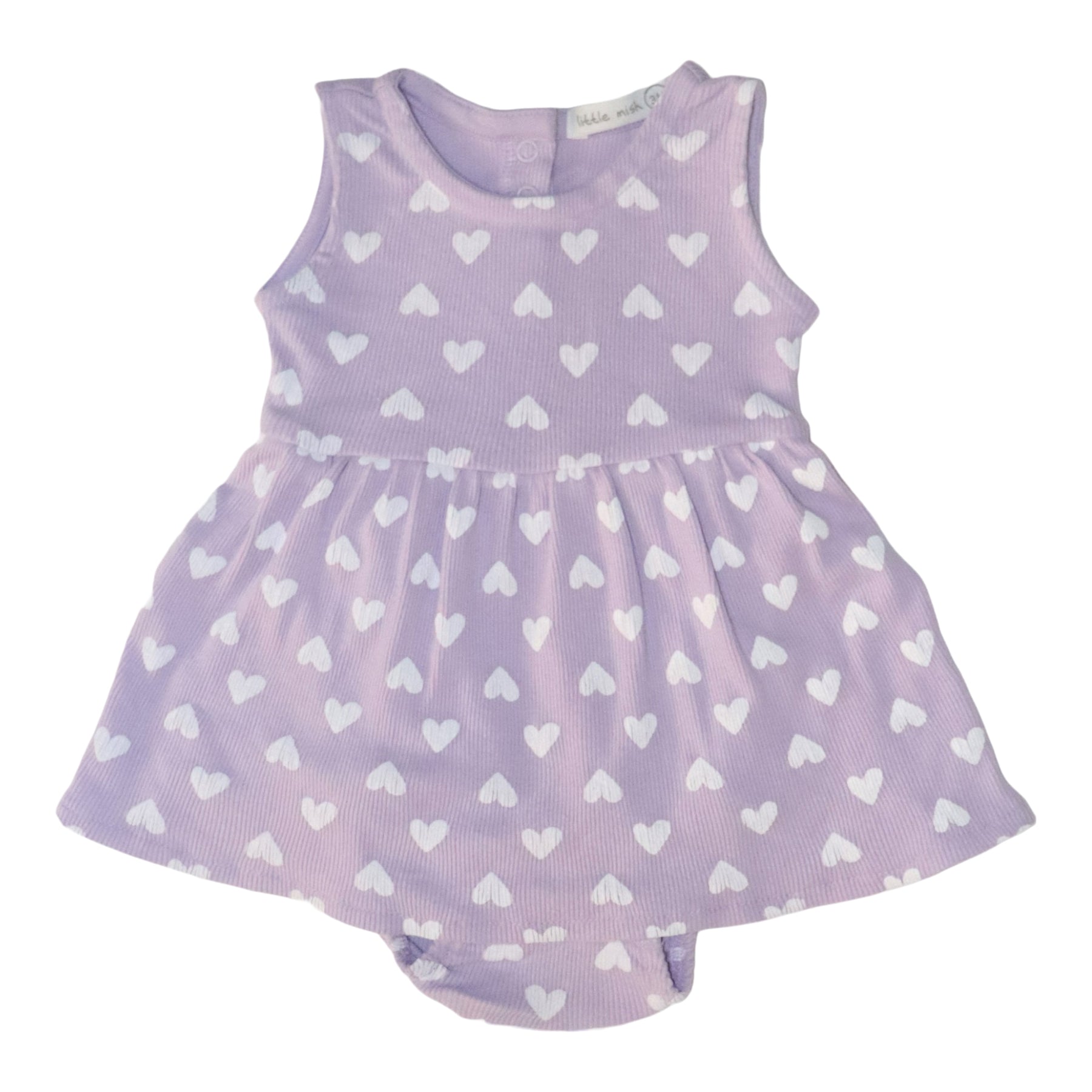 Bodysuit Dress- Lilac Heart
