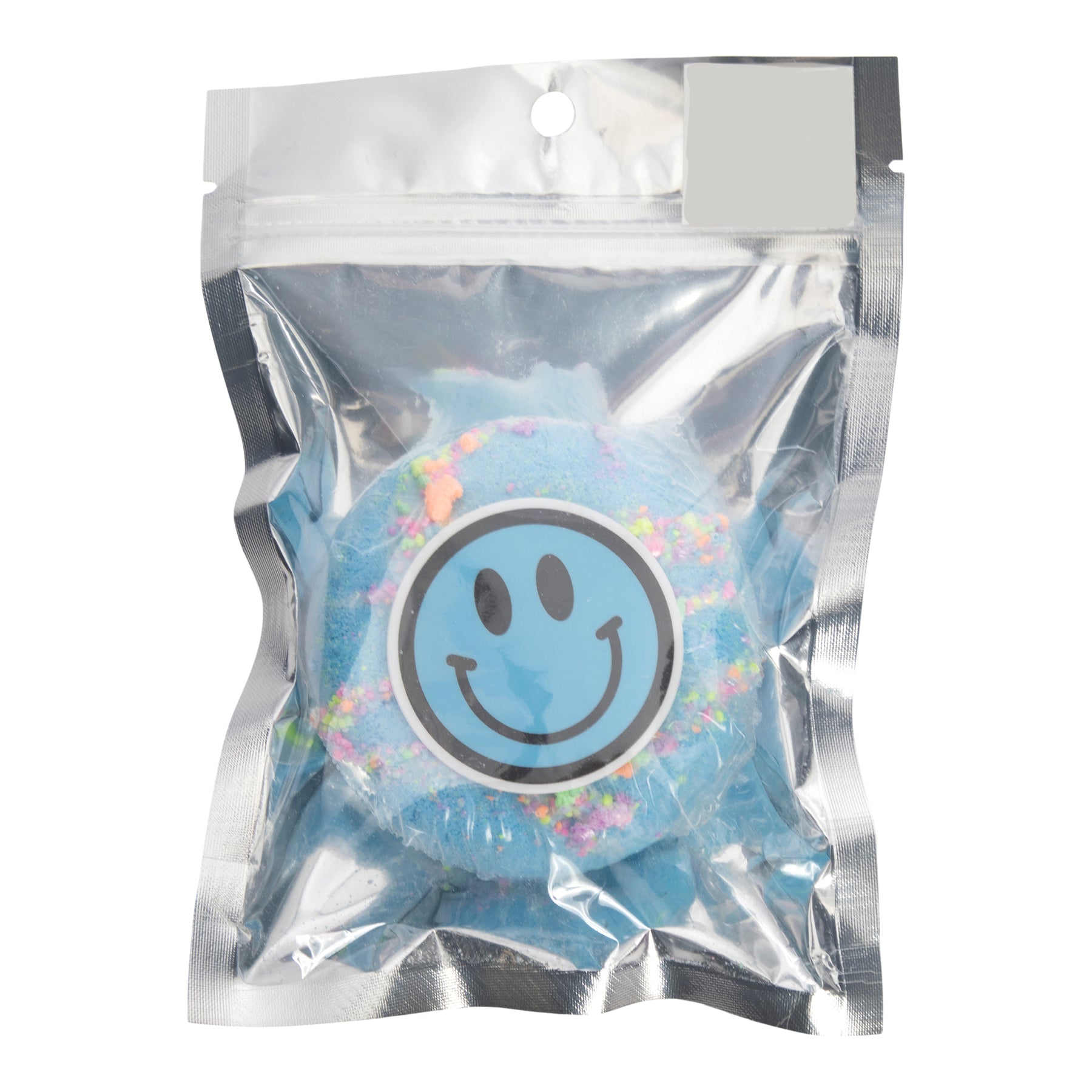 Preppy Smiley Donut Bath Bomb with sticker