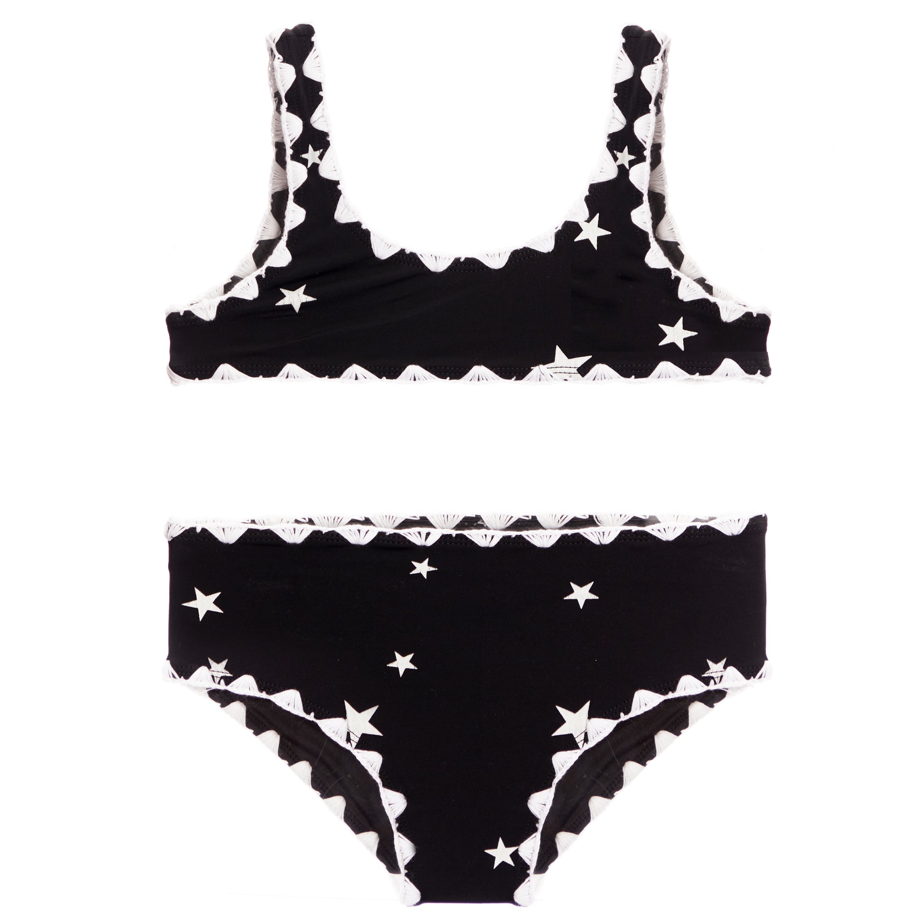 Star Print Whipstitch Bikini