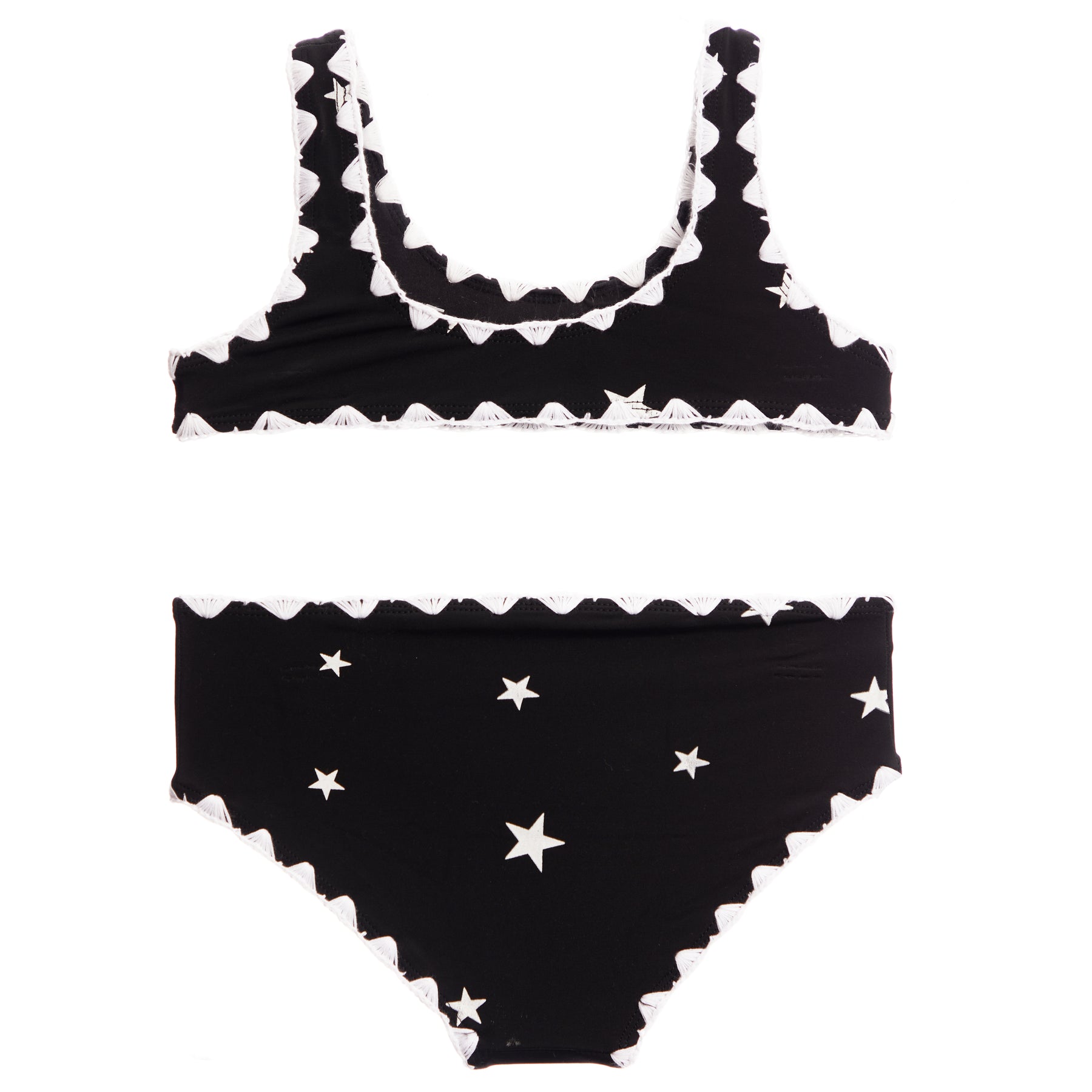 Star Print Whipstitch Bikini