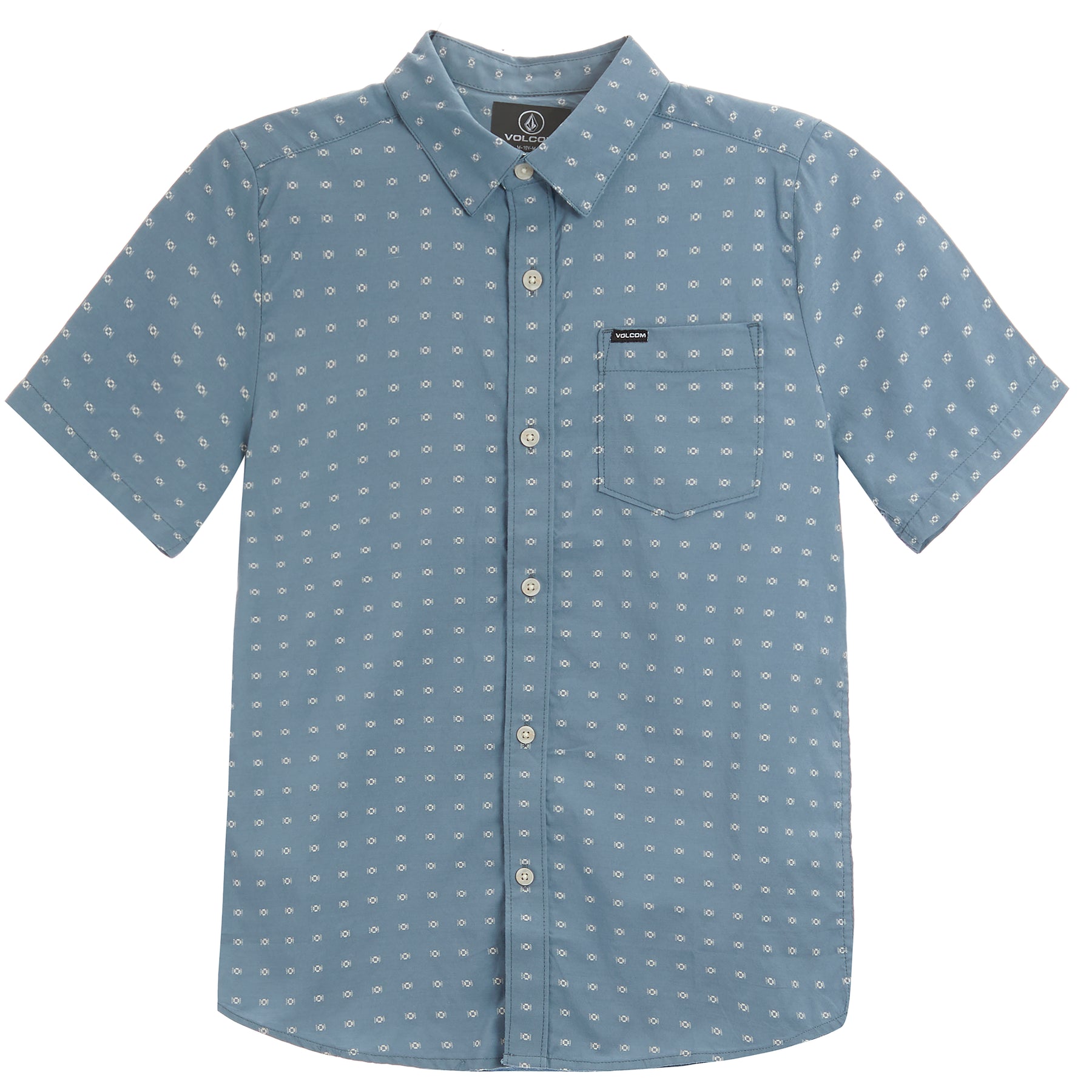 Stone Mags S/S Shirt Button Down Slate Blue