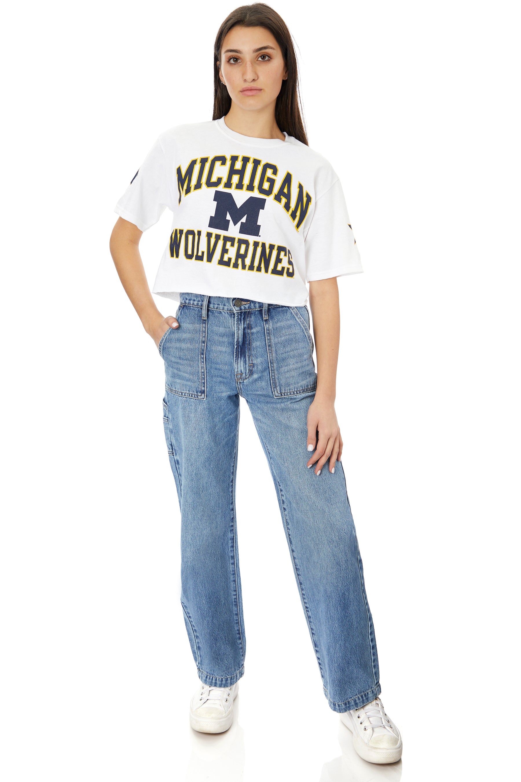 Michigan Boyfriend Crop Tee